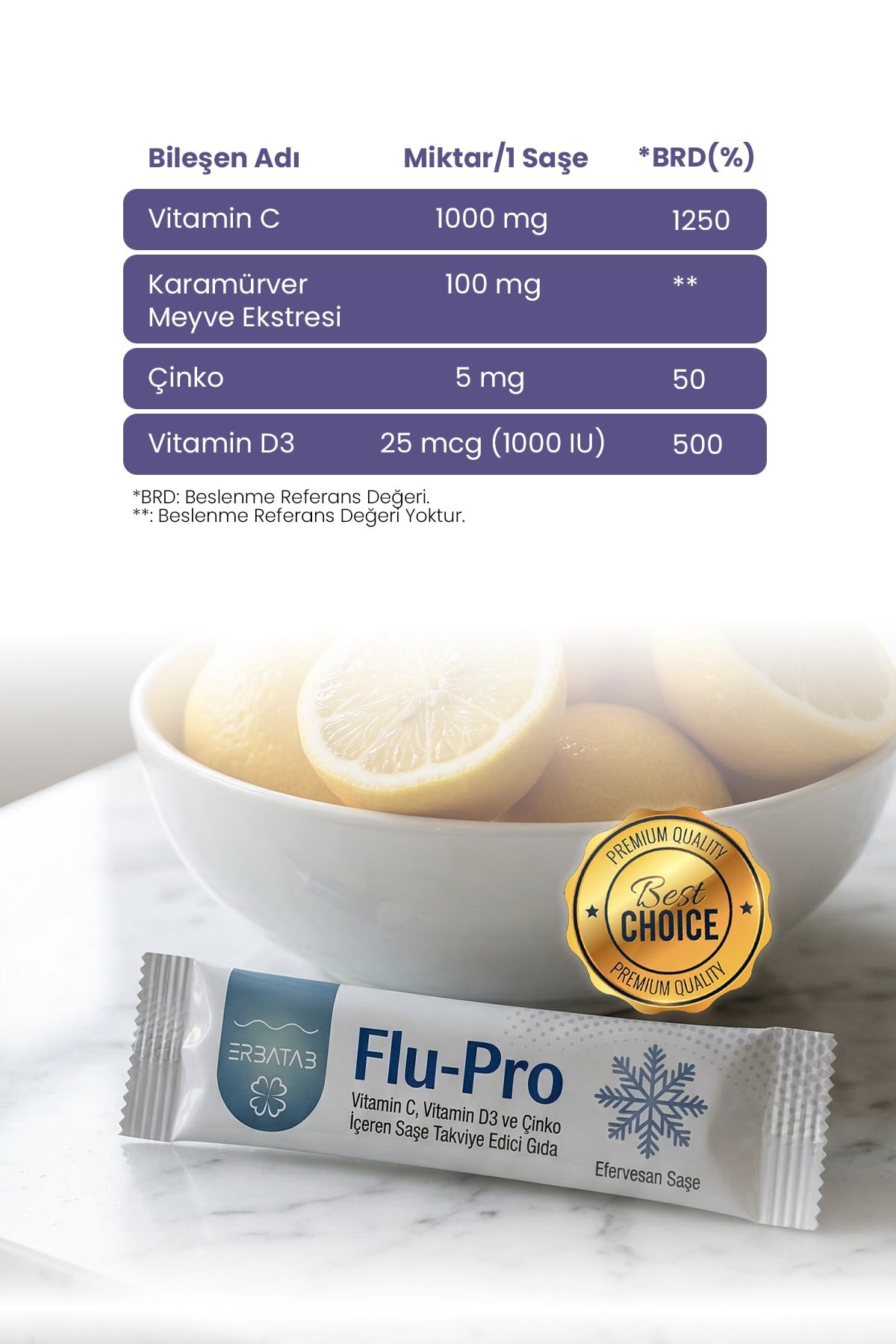 Erbatab Avantaj Paketi 4 (Zerdeçal, Propolis, Flupro Vitamin C)
