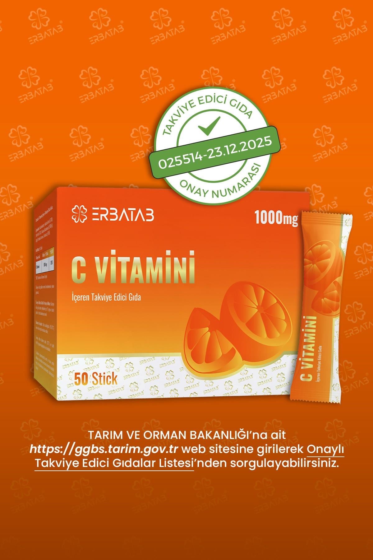 Erbatab C Vitamini İçeren Takviye Edici Gıda