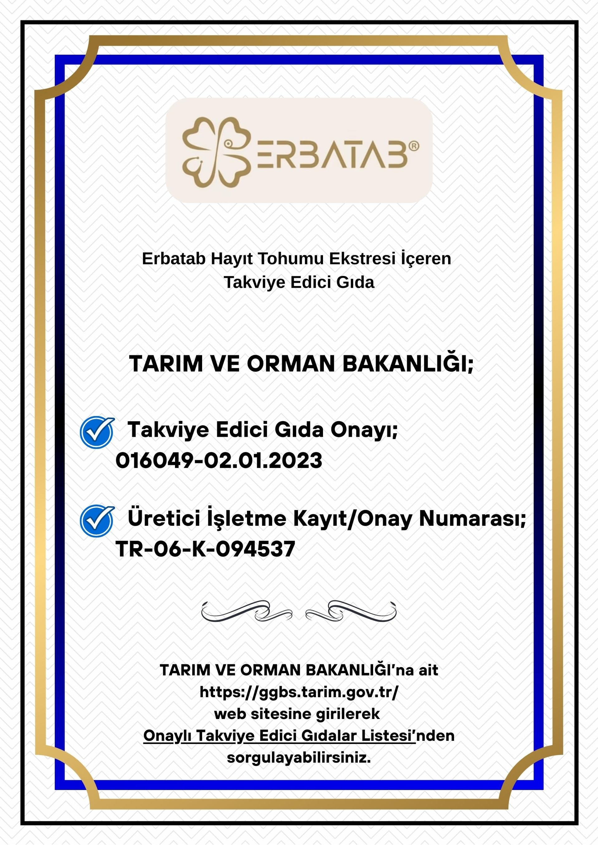 Erbatab Chaste Seed Hayıt Ekstresi 60 Kapsül