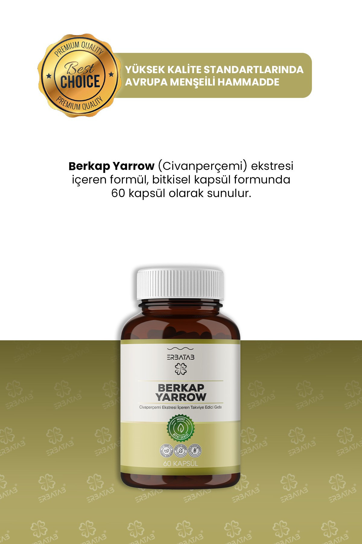 Erbatab Civan Perçemi 60 Kapsül 