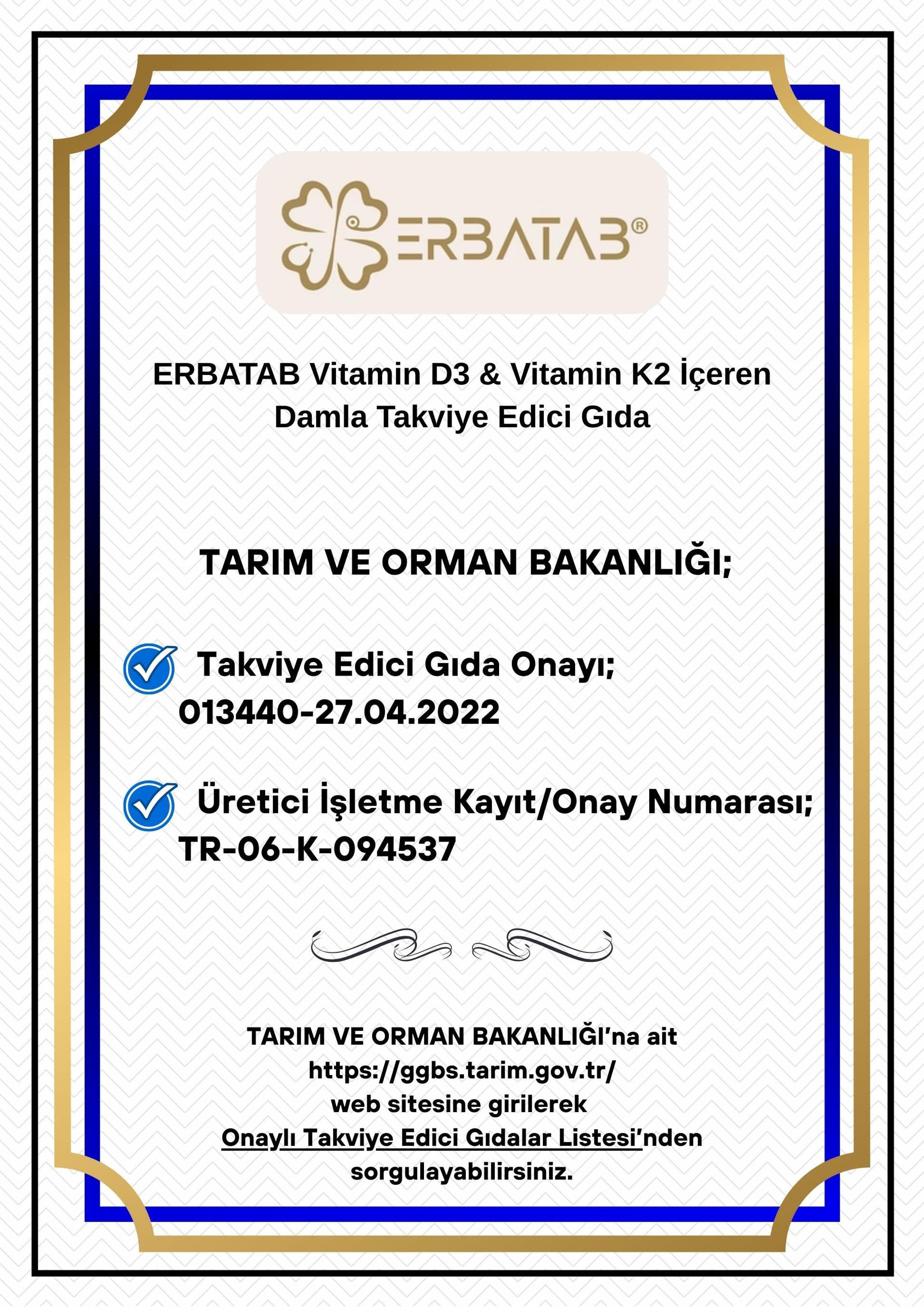 Erbatab D3-K2 20 ML
