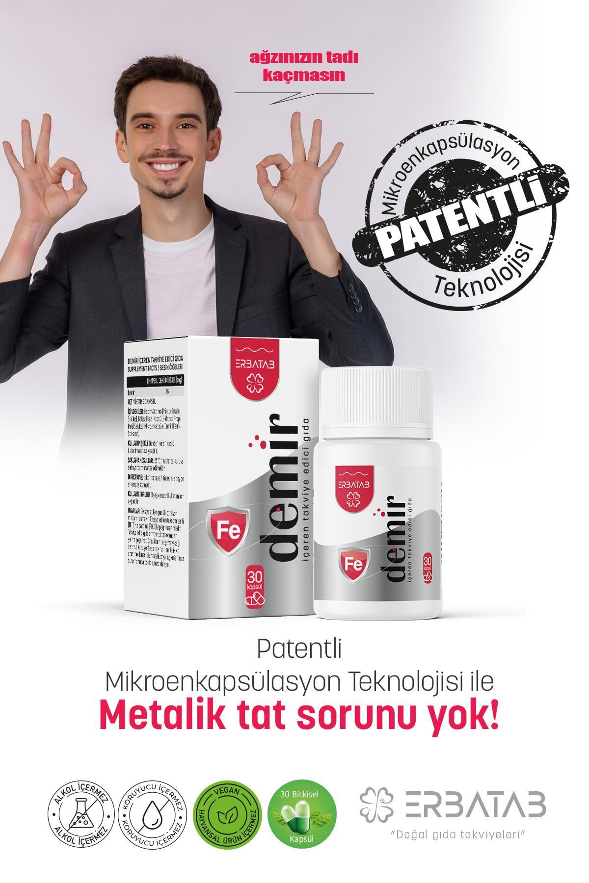 Erbatab Demir 30 Kapsül