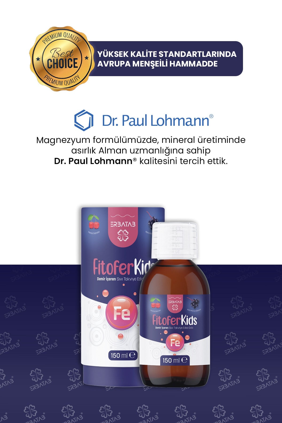 Erbatab Fitofer Kids Çocuk Demir Takviyesi 150 ML 