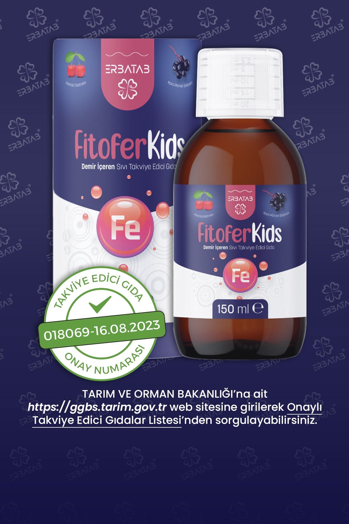 Erbatab Fitofer Kids Çocuk Demir Takviyesi 150 ML 