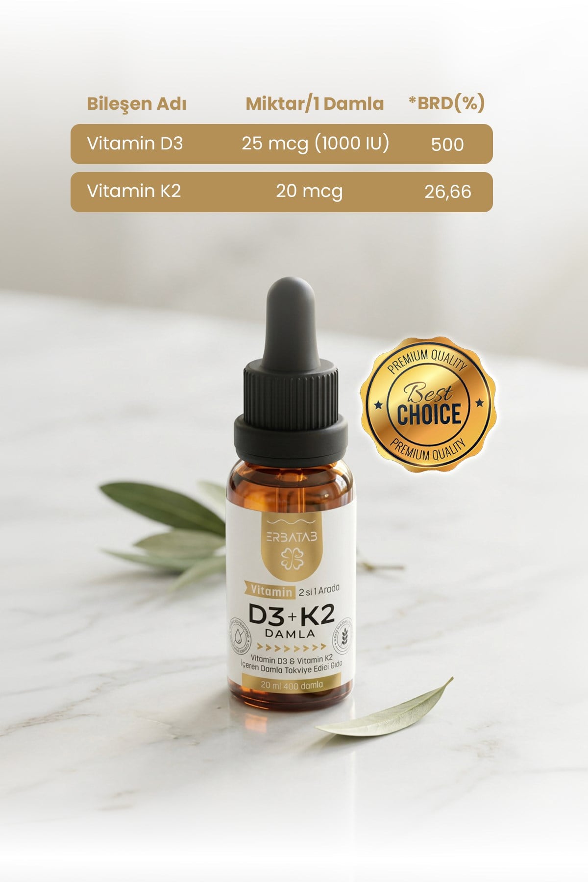 Erbatab Günlük Vitamin Paketi(Thyrobex, D3K2, B12,  Magnezyum)