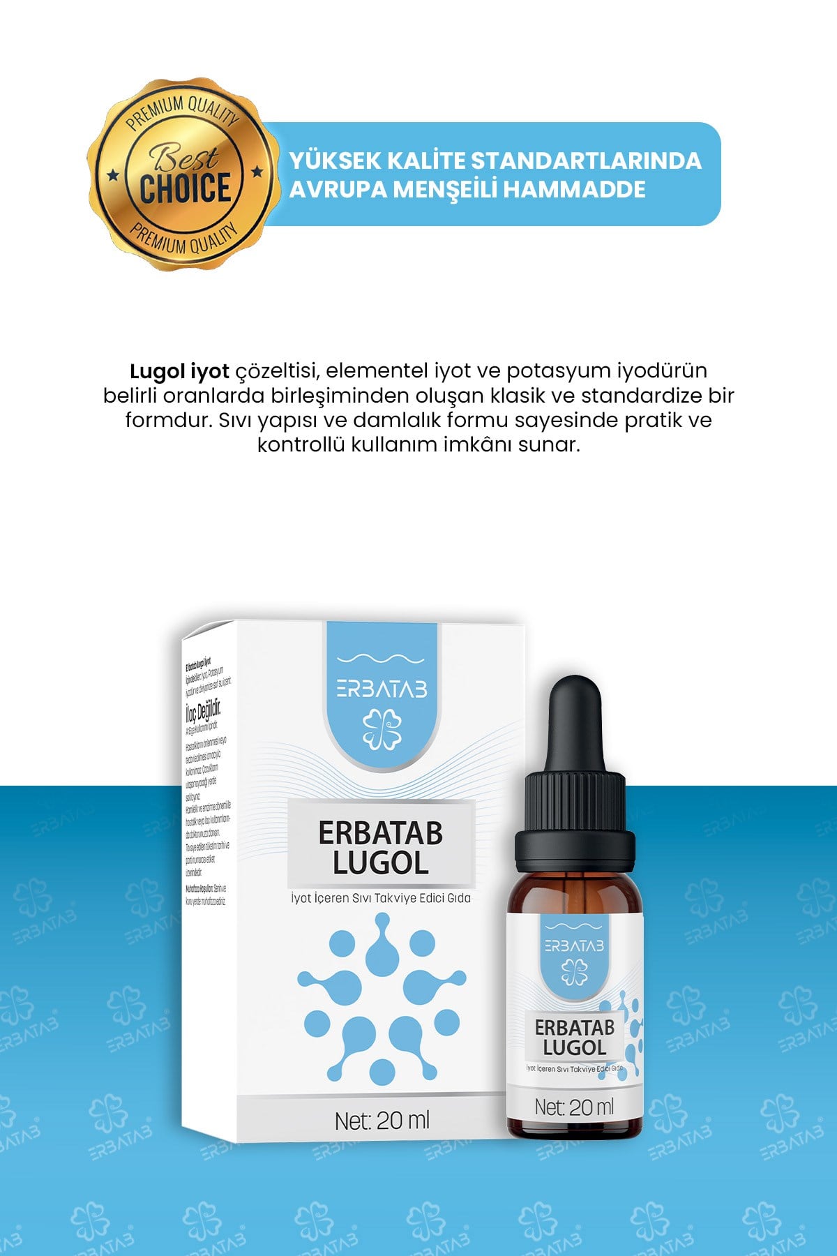 Erbatab Lugol İyot %2 20 ml 