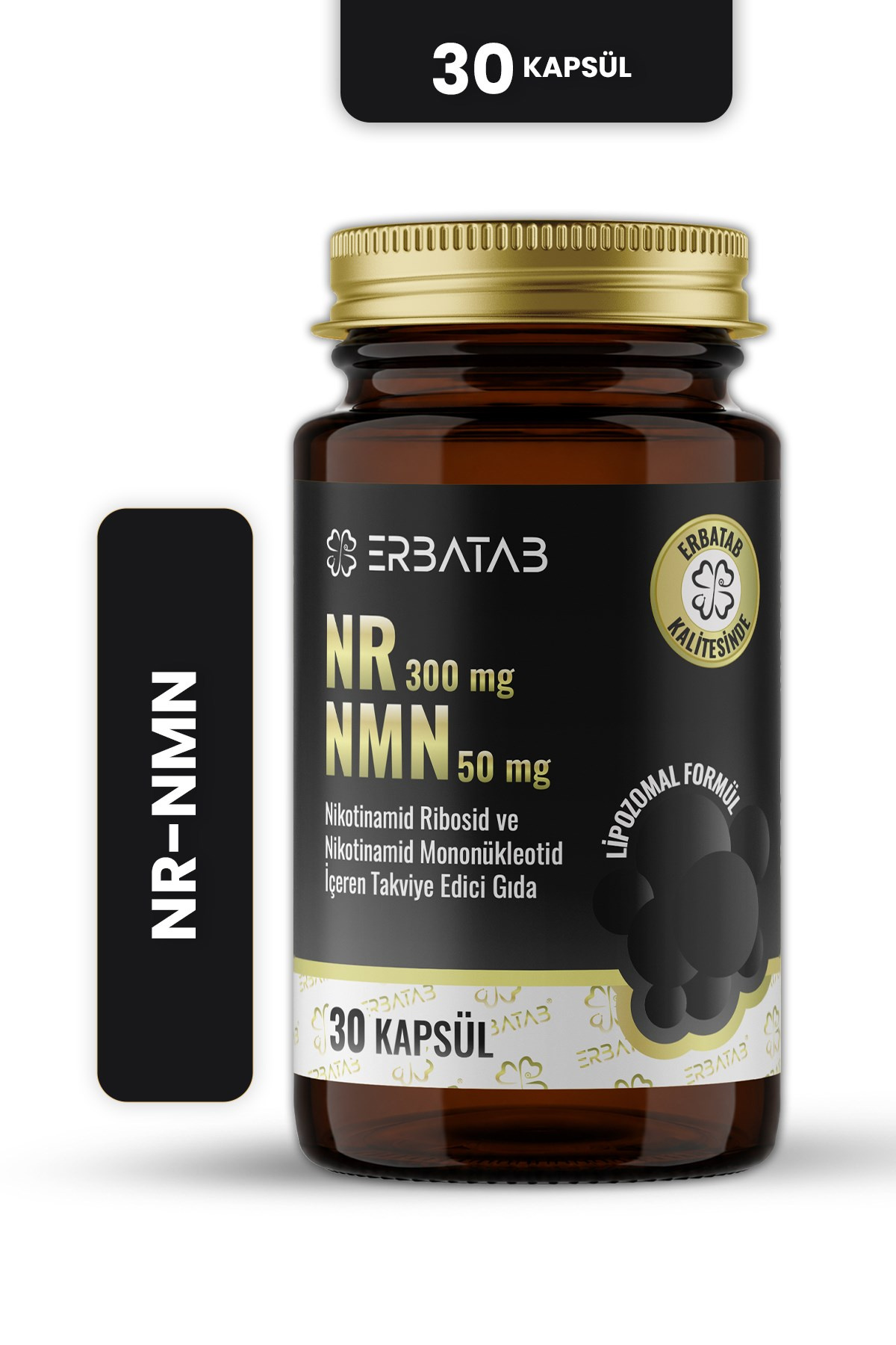 Erbatab NR 300 mg + NMN 50 mg Lipozomal Formül 30 Kapsül Takviye Edici Gıda