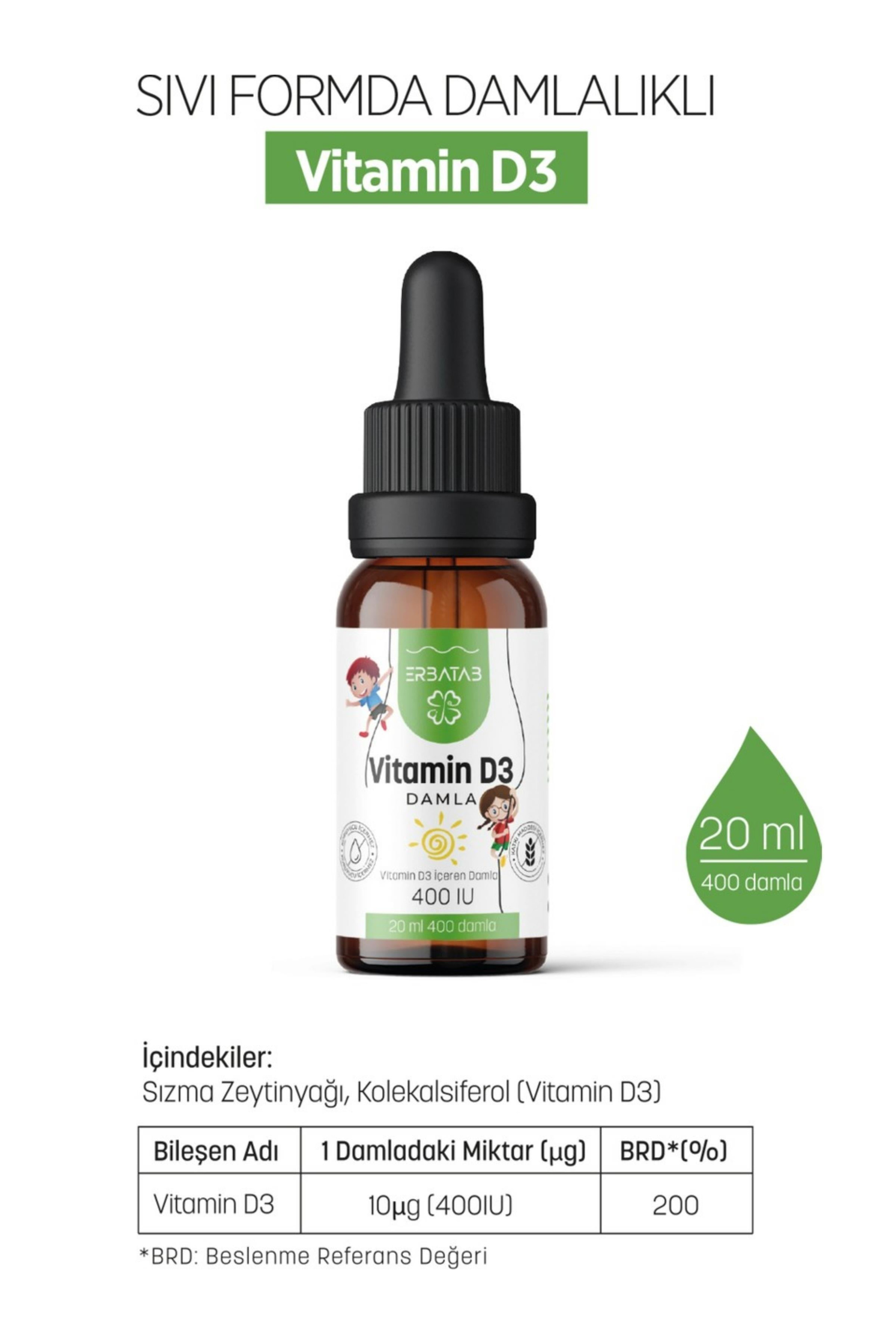 Erbatab Okula Dönüş Paketi ( Vitamin D3, Vitamin B12, Alg Yağı Omega-3)