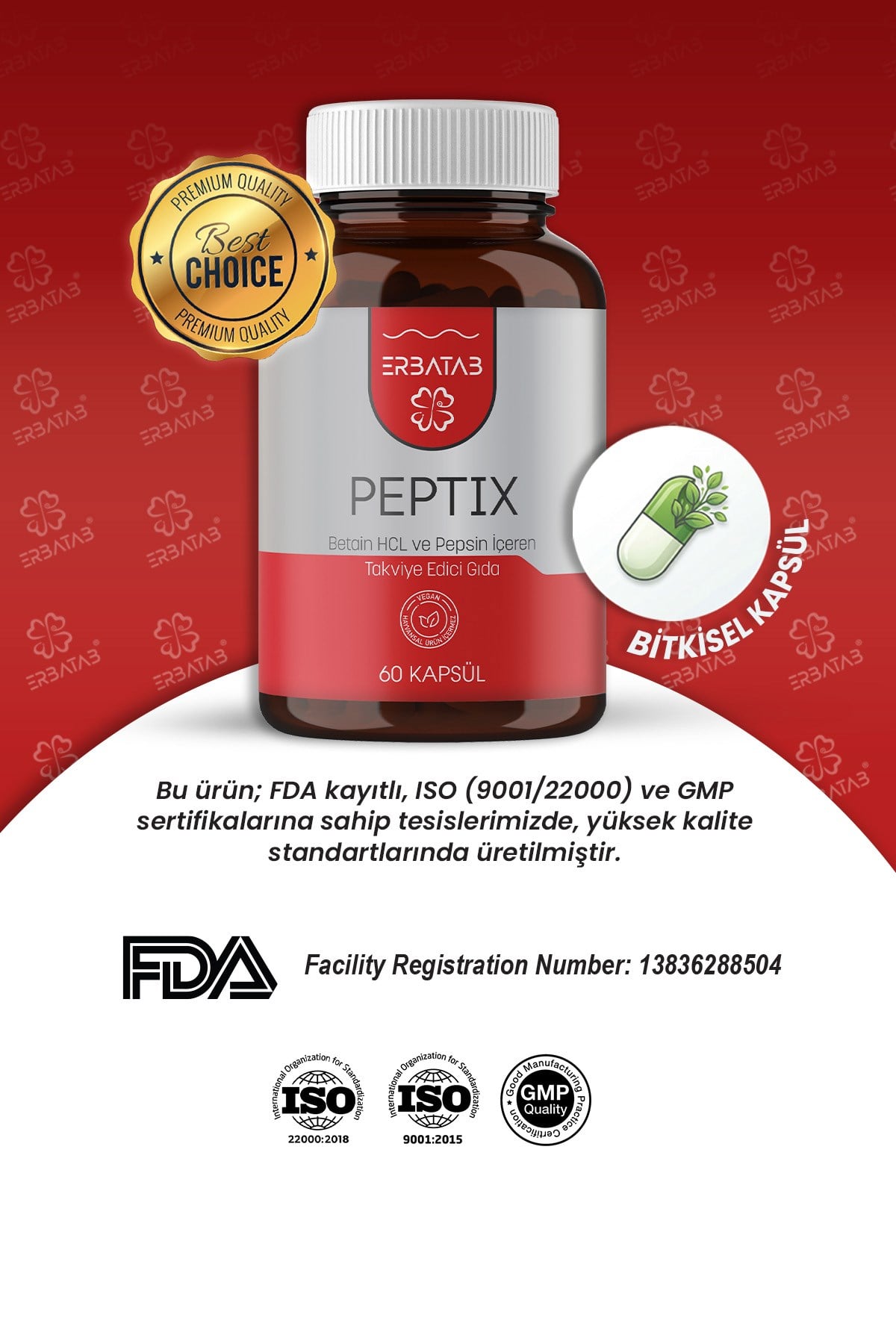 Erbatab Peptix 60 Kapsül 