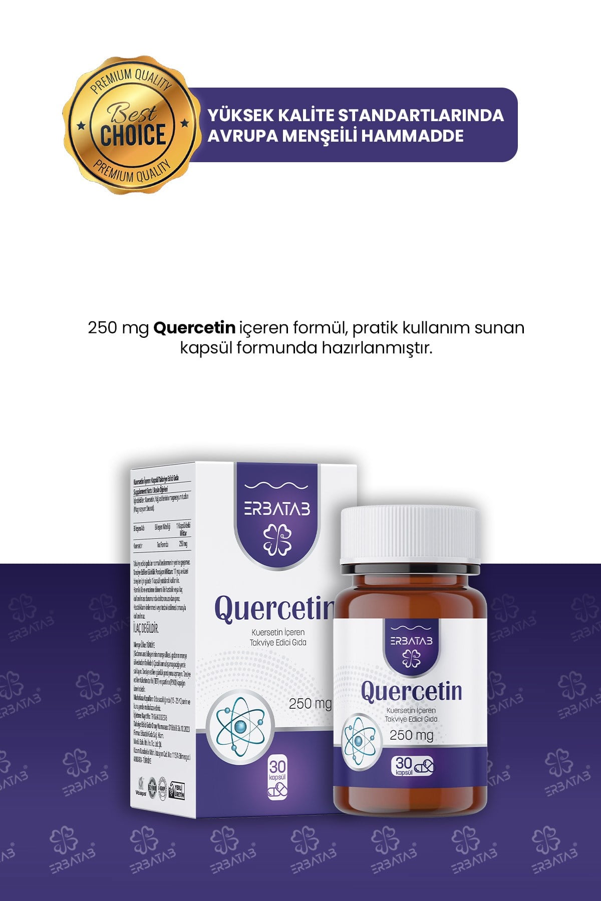 Erbatab Quercetin 30 Kapsül 