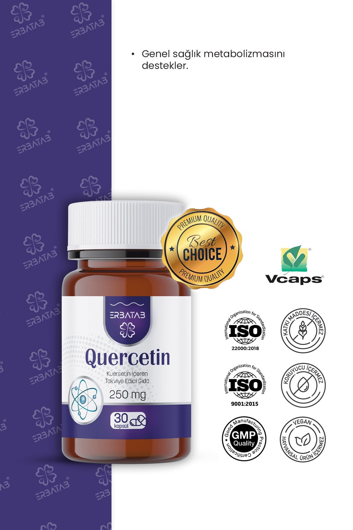 Erbatab Quercetin 30 Kapsül 