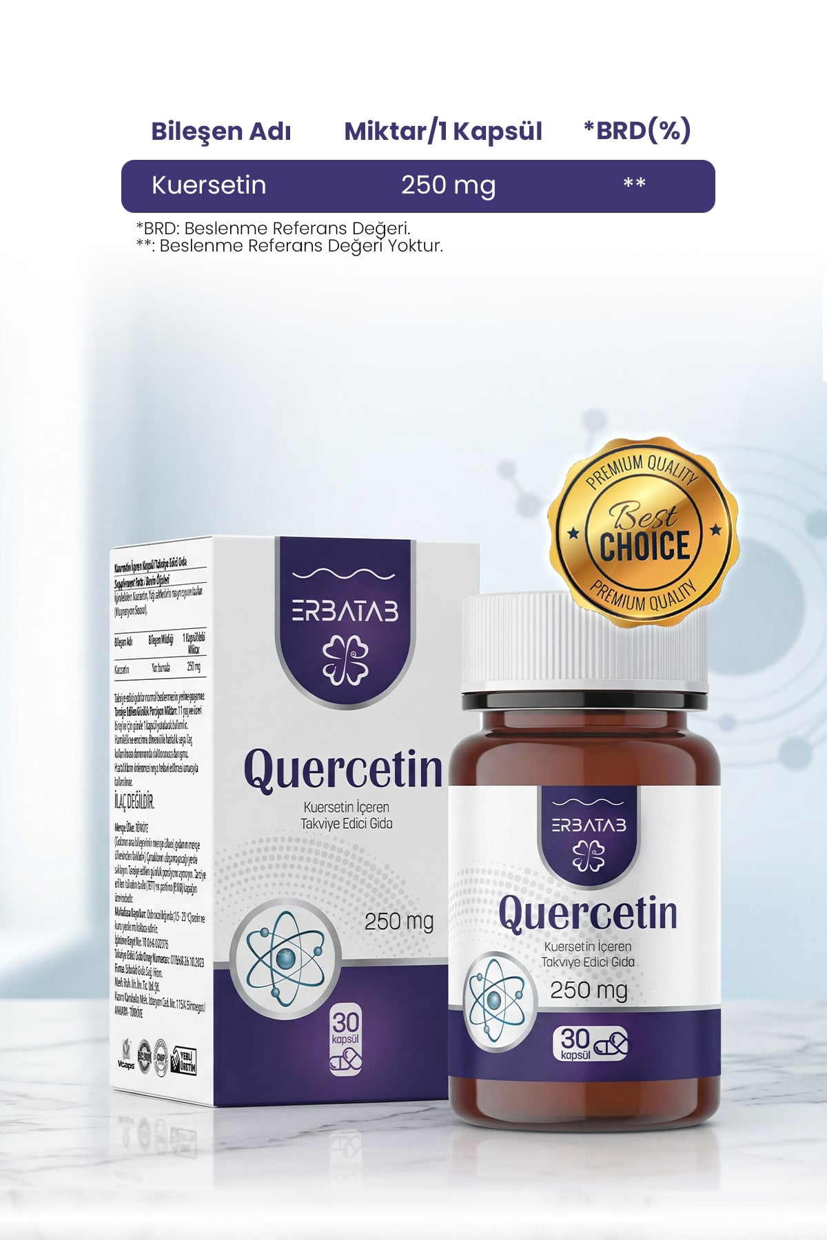 Erbatab Quercetin 30 Kapsül 