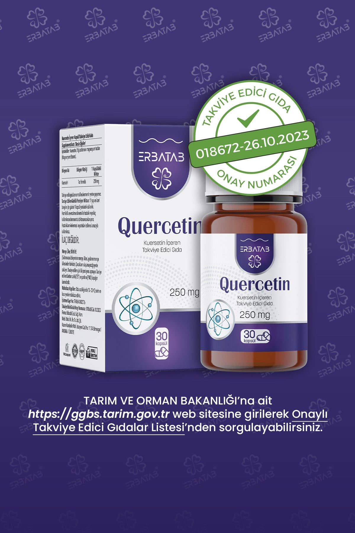 Erbatab Quercetin 30 Kapsül 