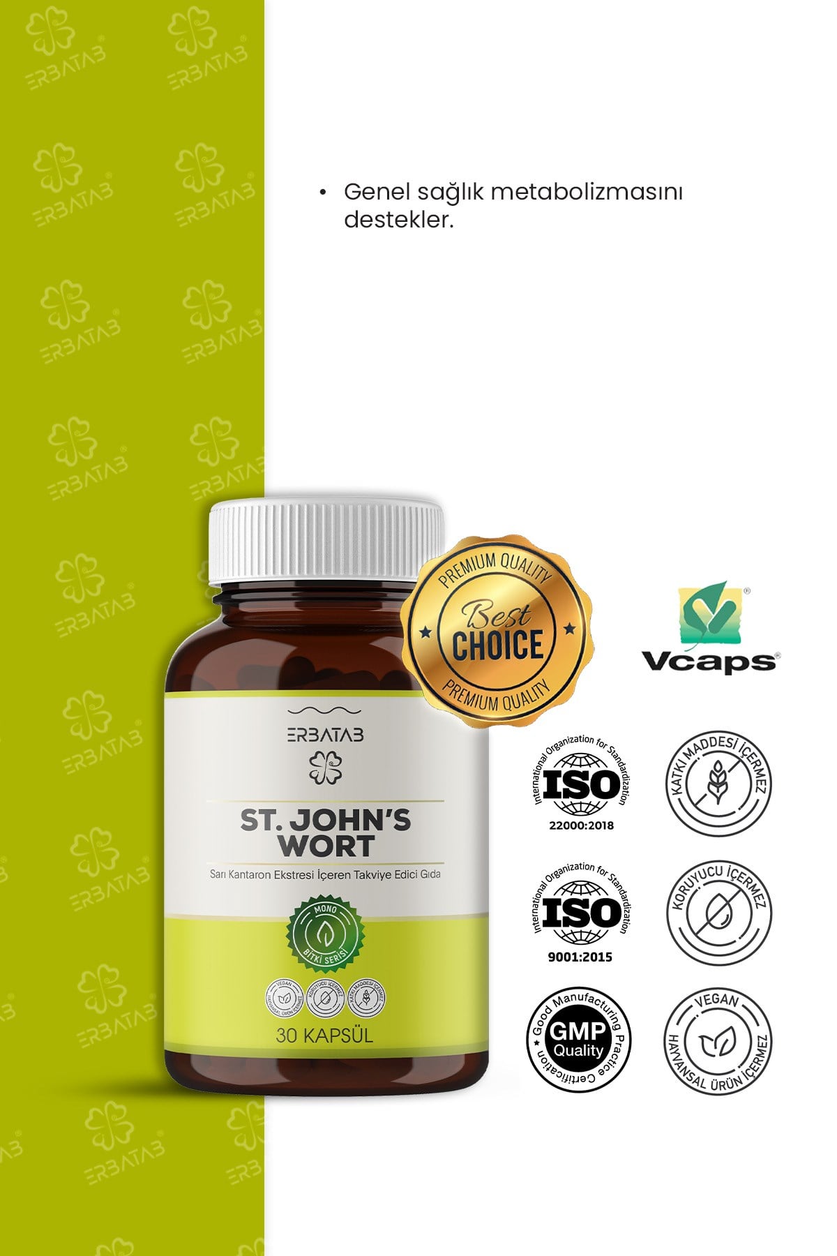 Erbatab Sarı Kantaron Ekstresi ST.John's Wort 30 K apsül