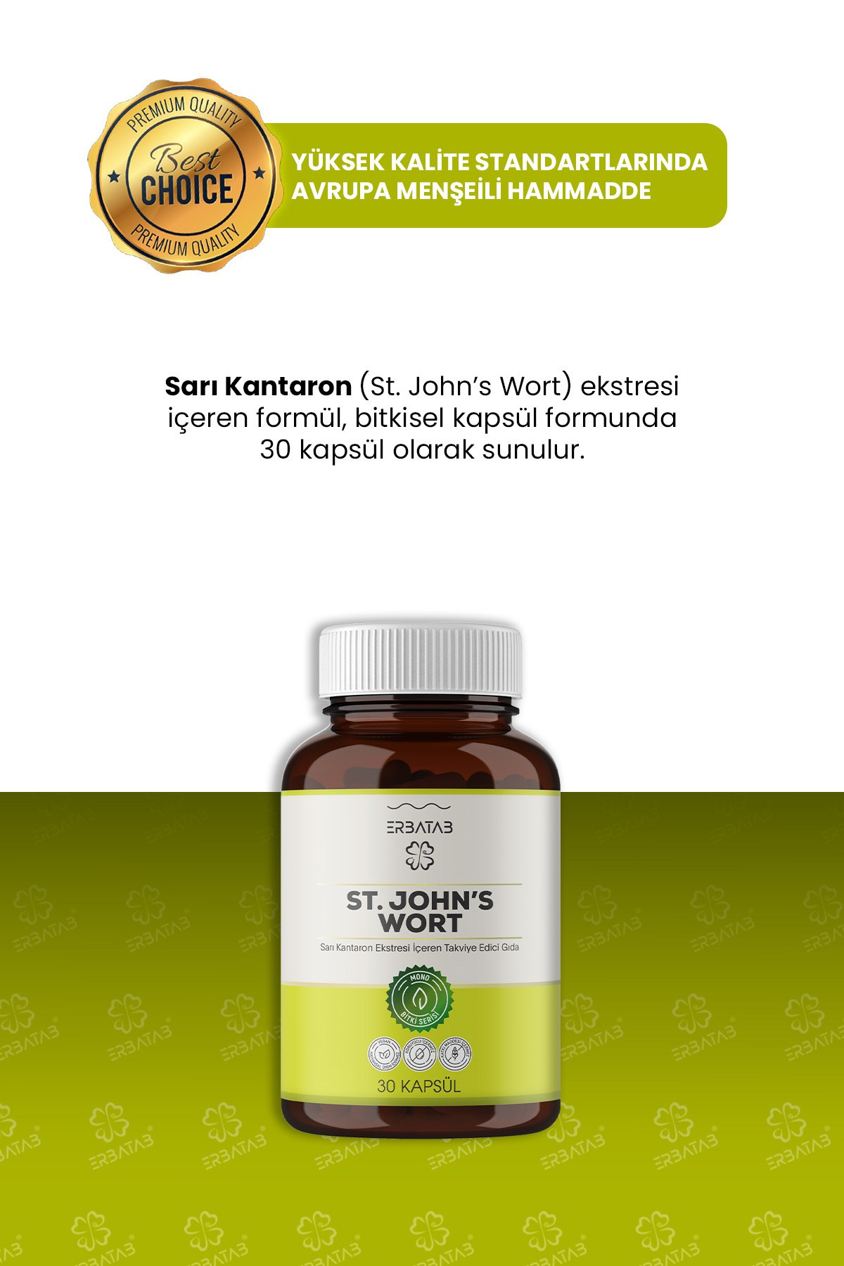 Erbatab Sarı Kantaron Ekstresi ST.John's Wort 30 K apsül