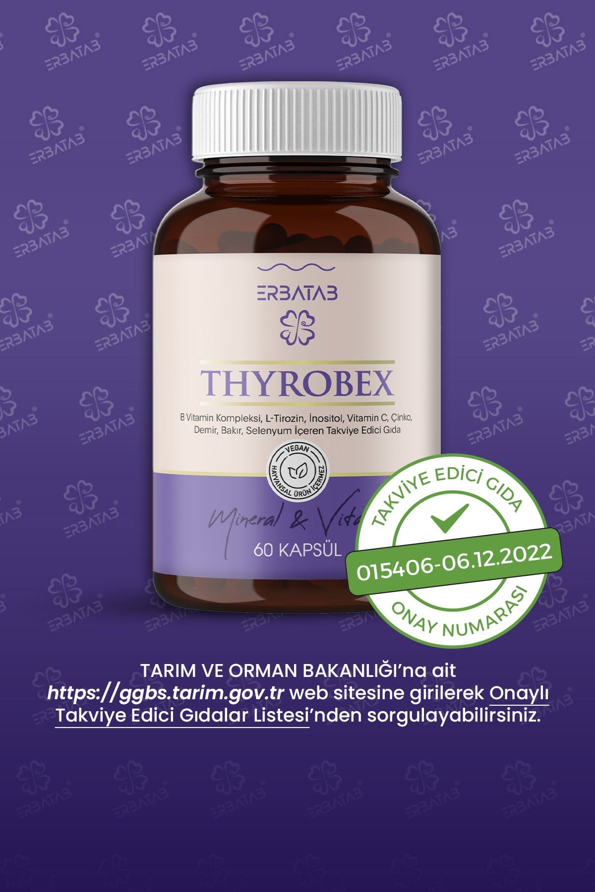 Erbatab Thyrobex Multivitamin 60 Kapsül 