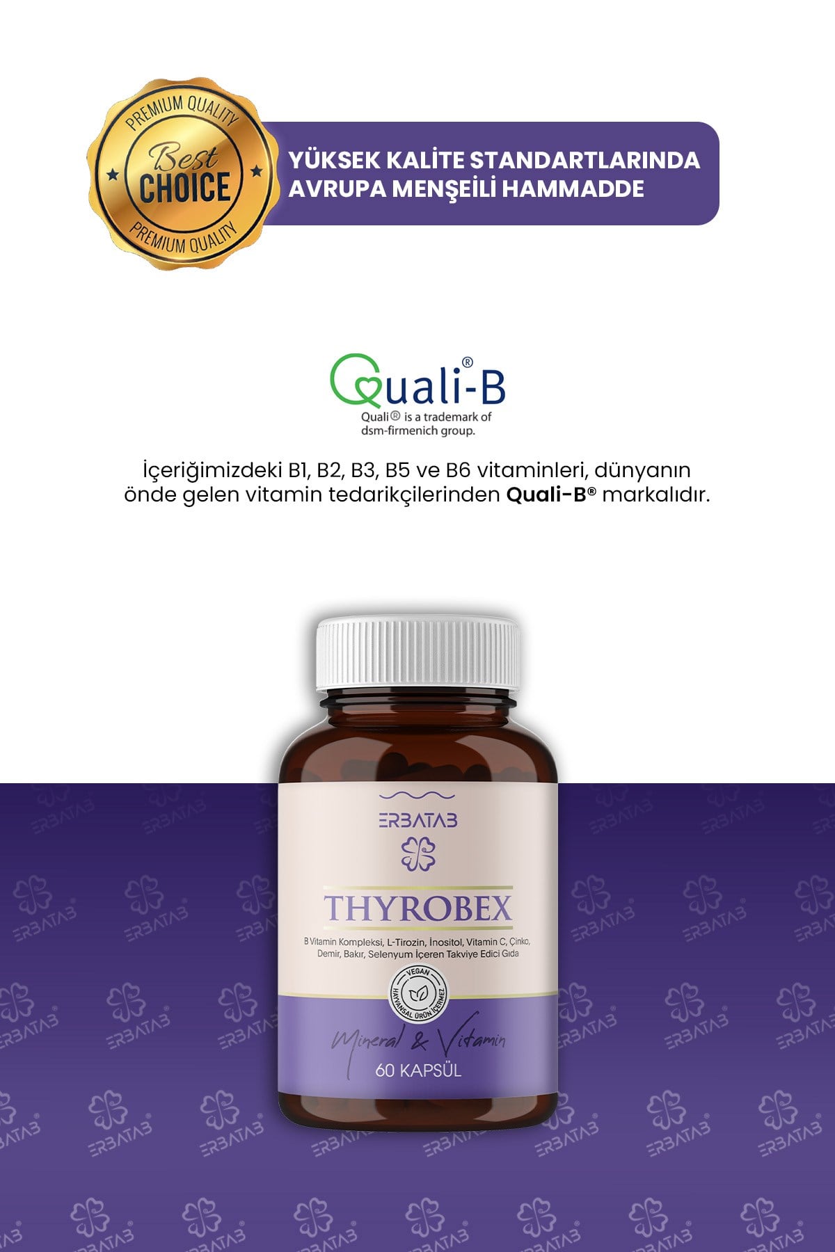 Erbatab Thyrobex Multivitamin 60 Kapsül 