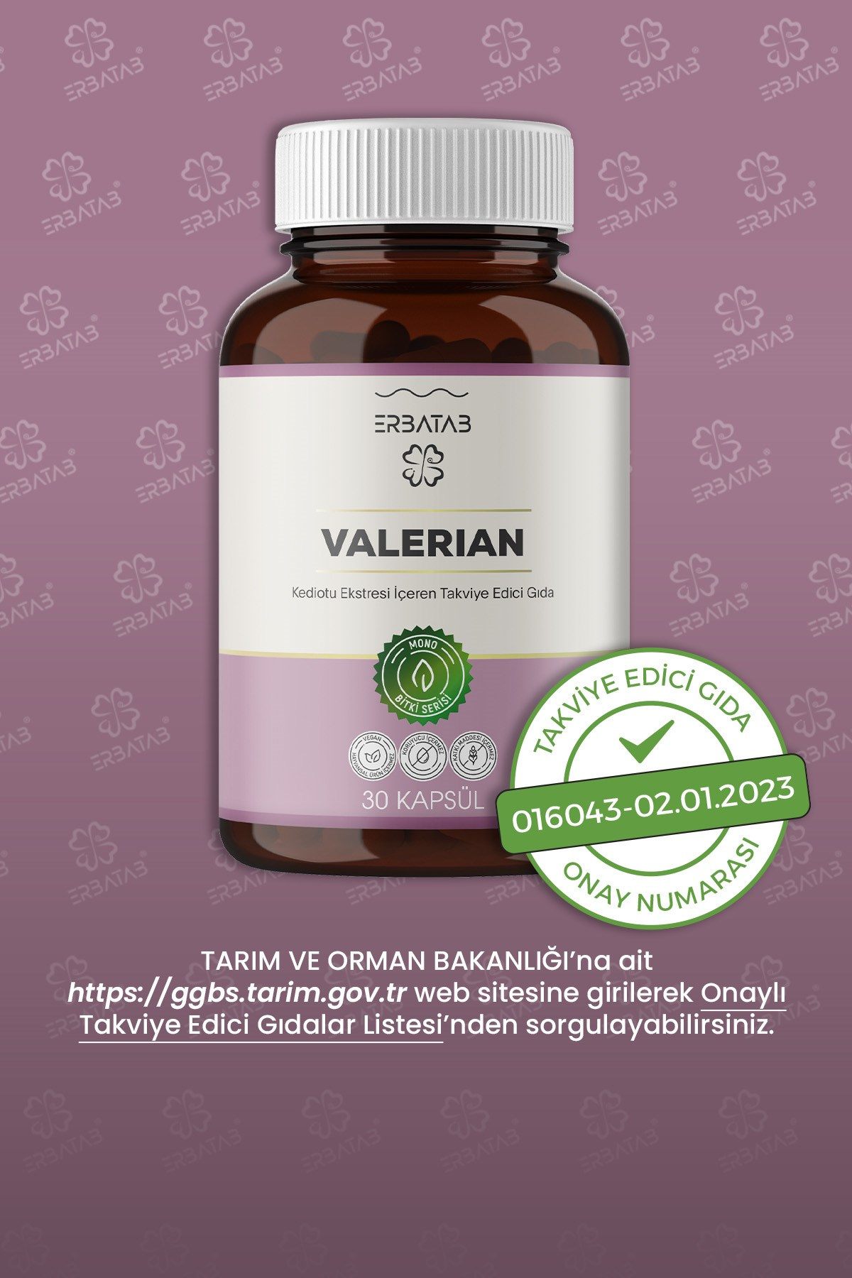 Erbatab Valerian 30 Kapsül 