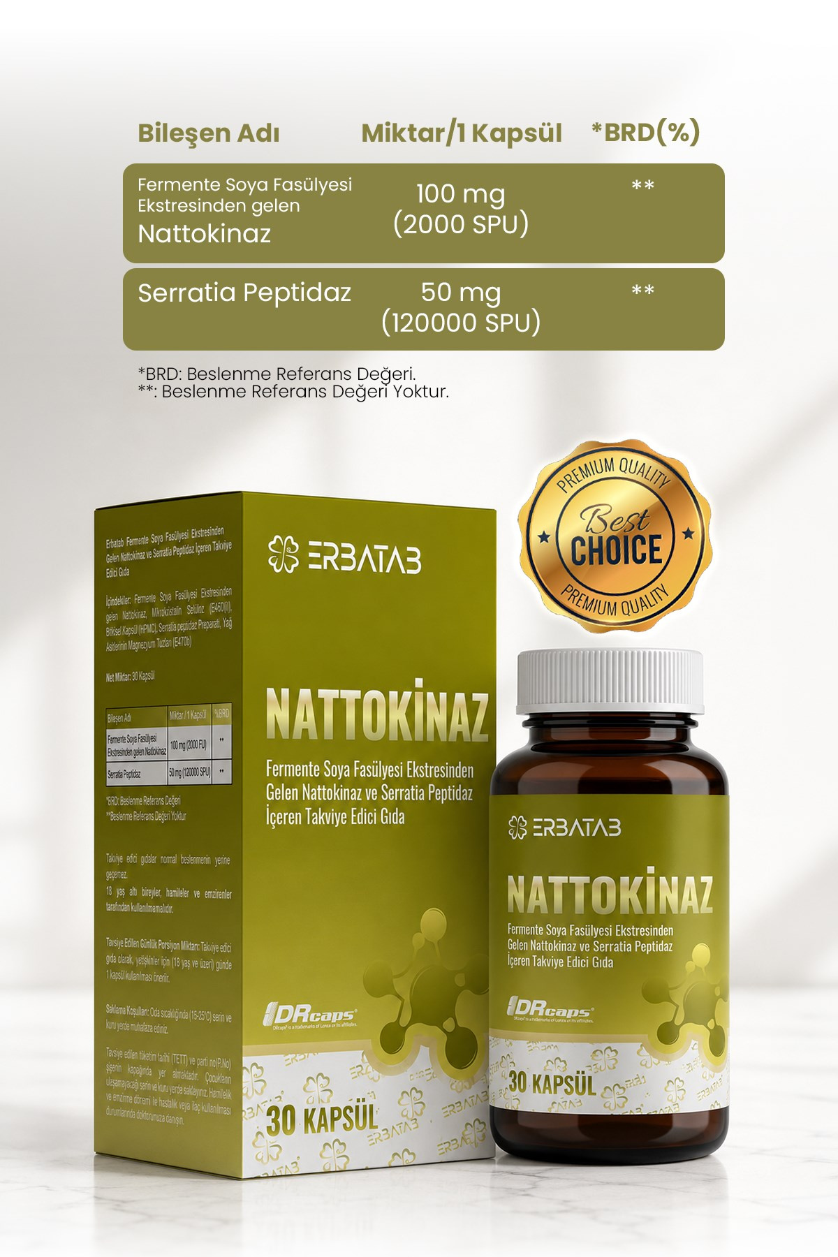 Nattokinaz Takviye Edici Gıda