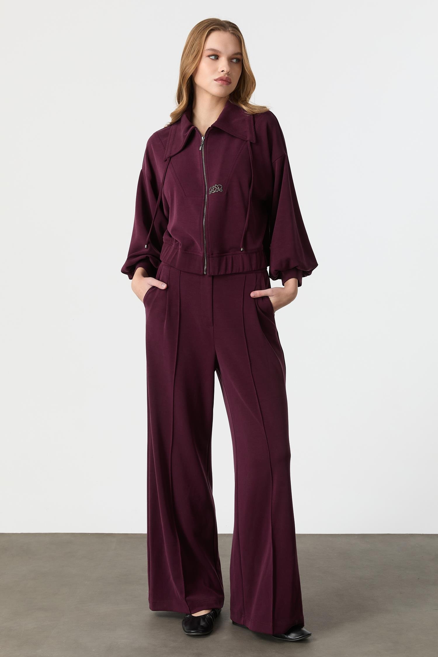 Balon Kol Modal Bluz-BORDO