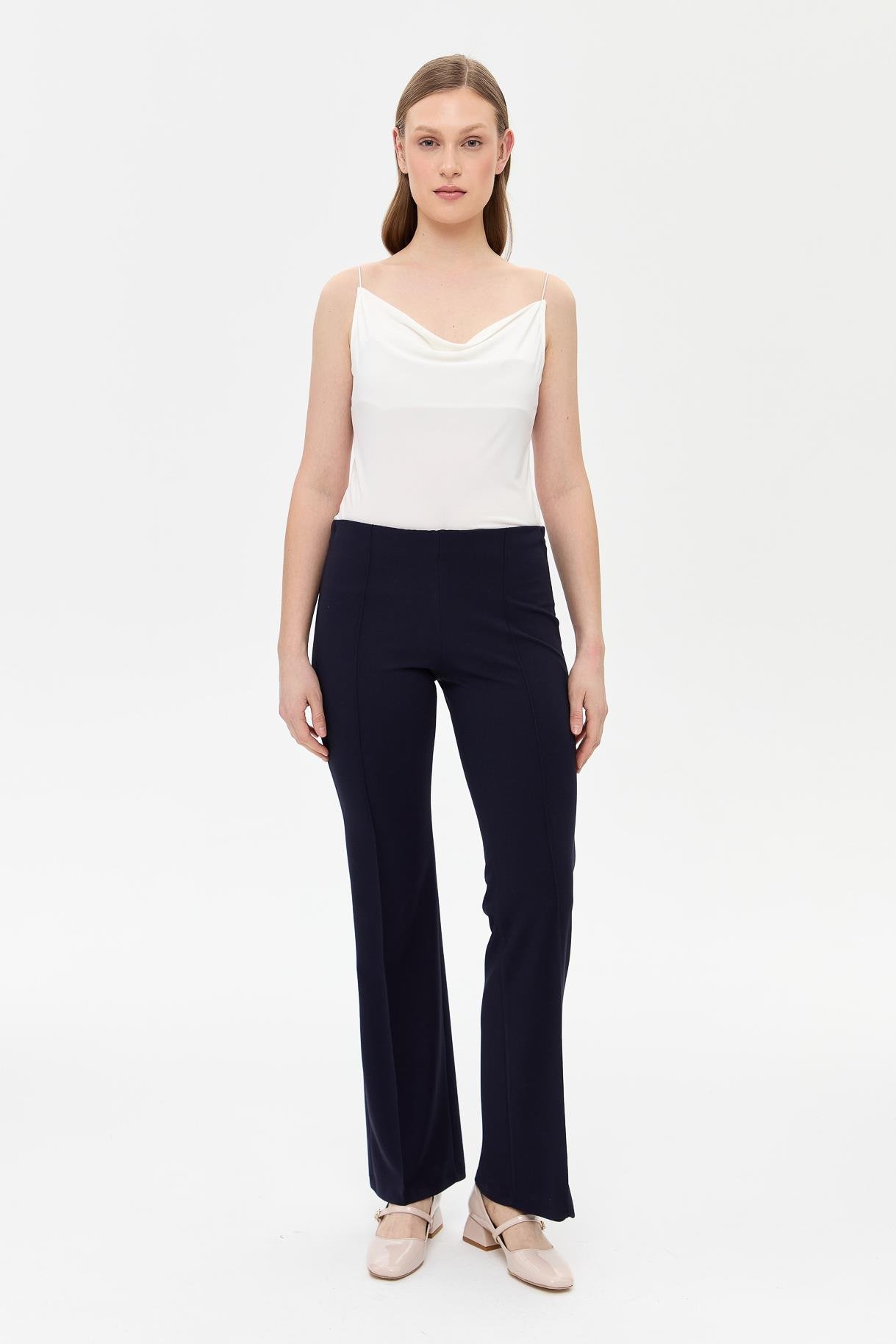 Beli Lastikli Yüksek Bel Pantolon-LACI