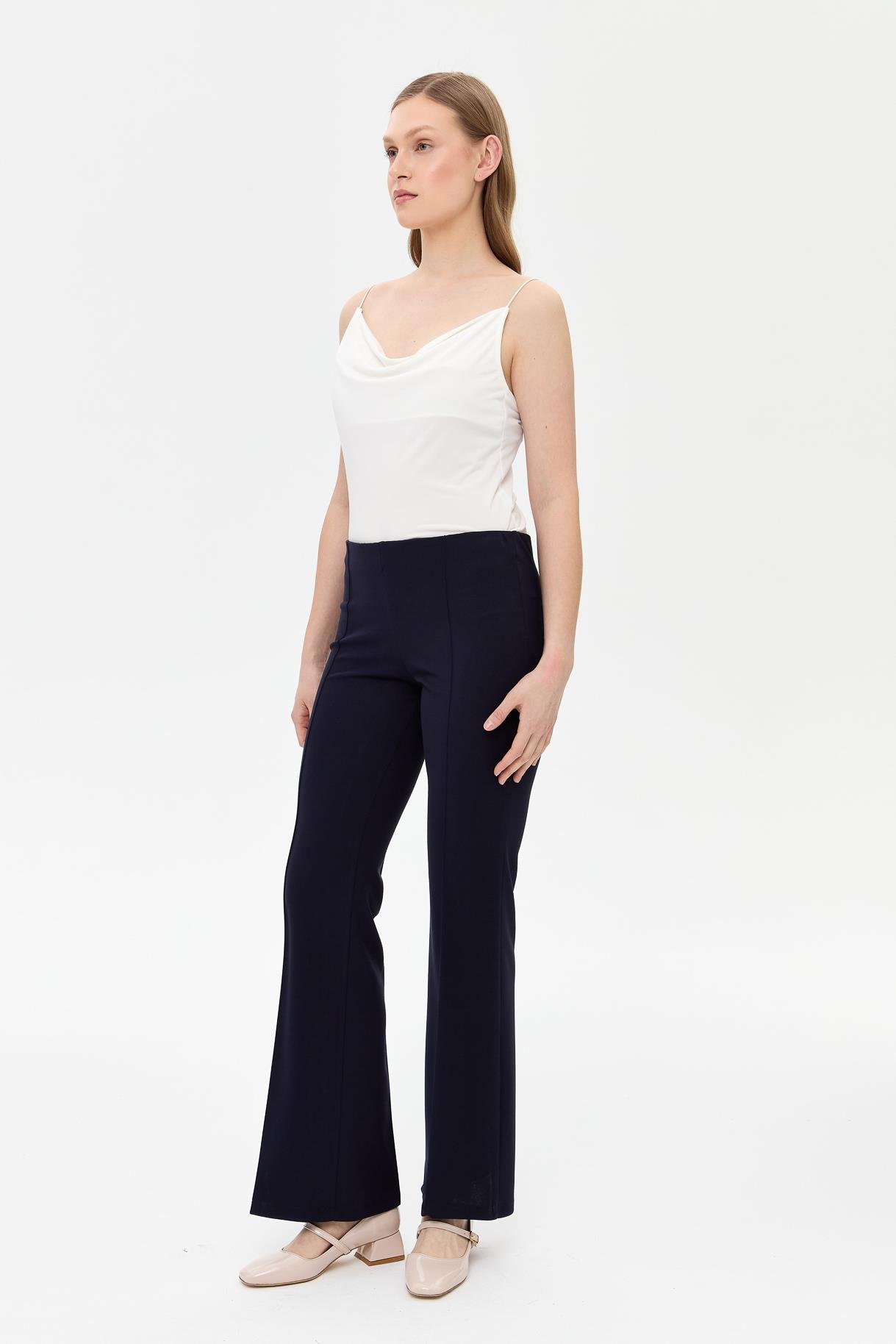 Beli Lastikli Yüksek Bel Pantolon-LACI