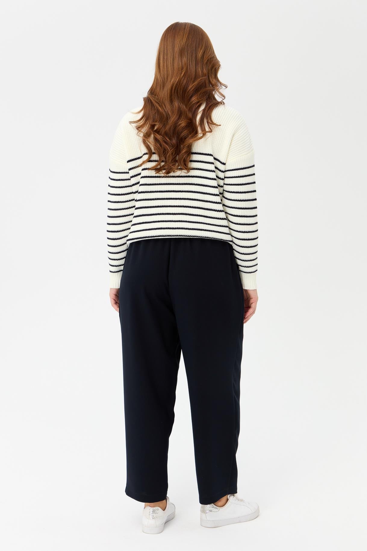 Büyük Beden Beli Lastikli Pantolon-LACI