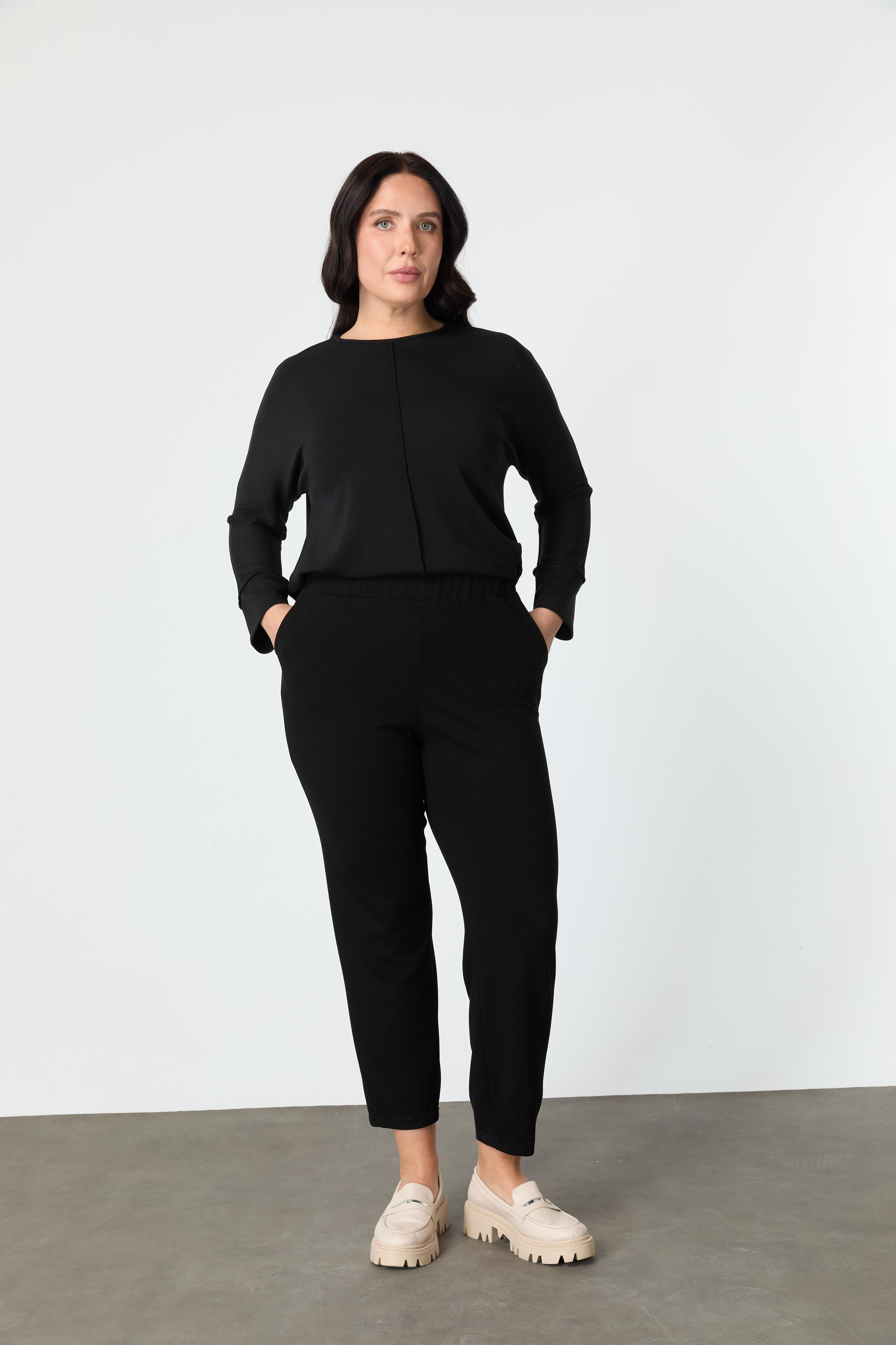 Büyük Beden Modal Pantolon-SİYAH