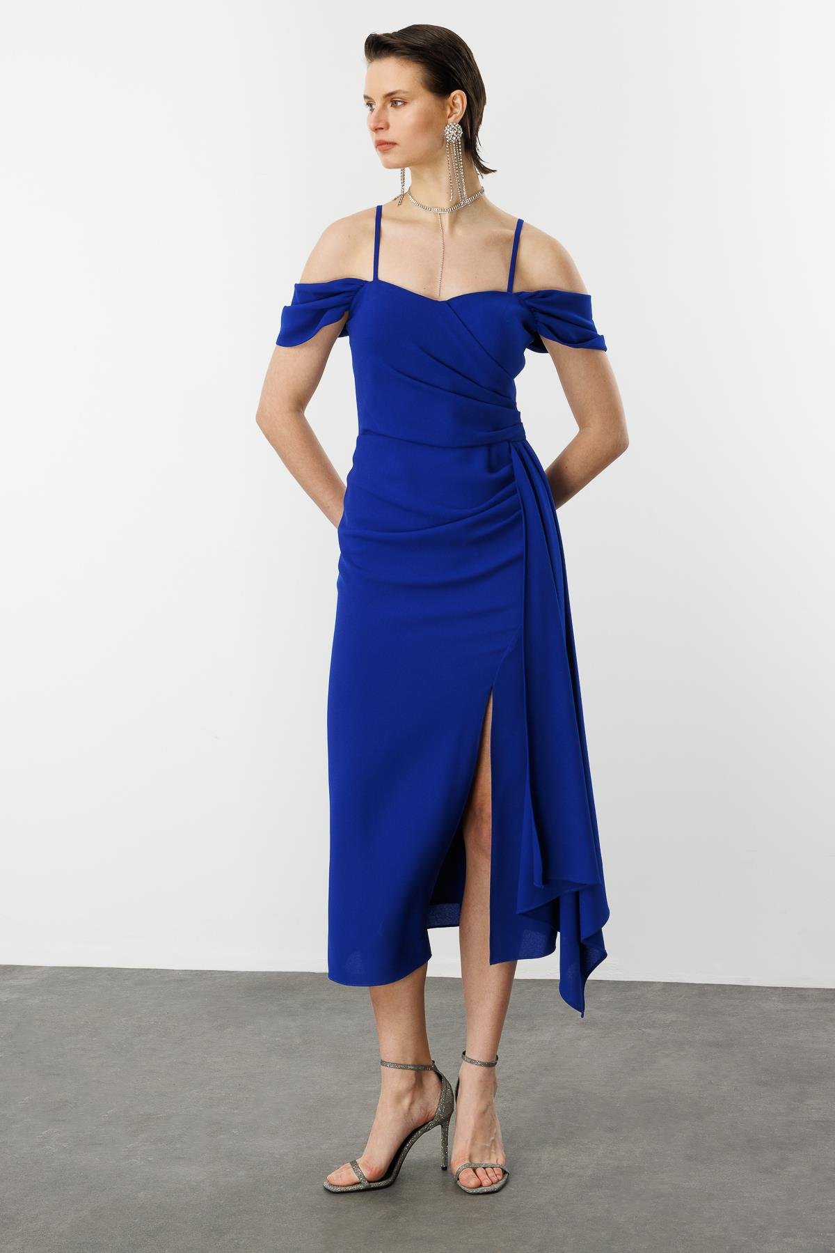 Prenses Yaka Krep Abiye-SAX