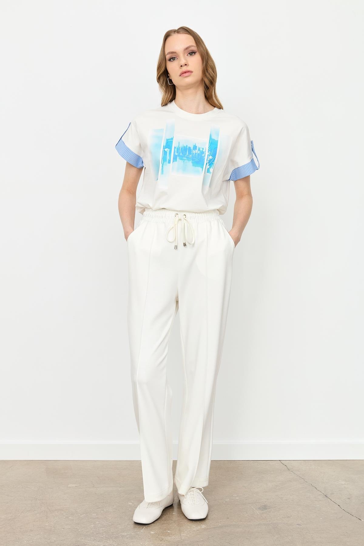 Yüksek Bel Modal Pantolon-KEMIK