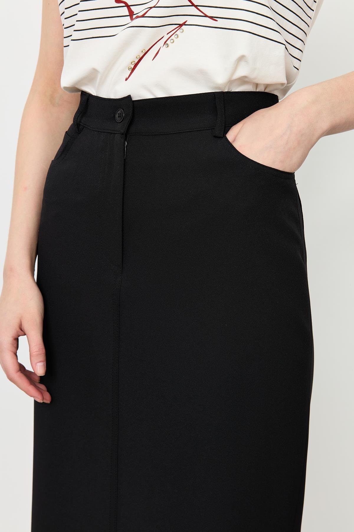 4 Cepli Uzun Kalem Etek-SİYAH