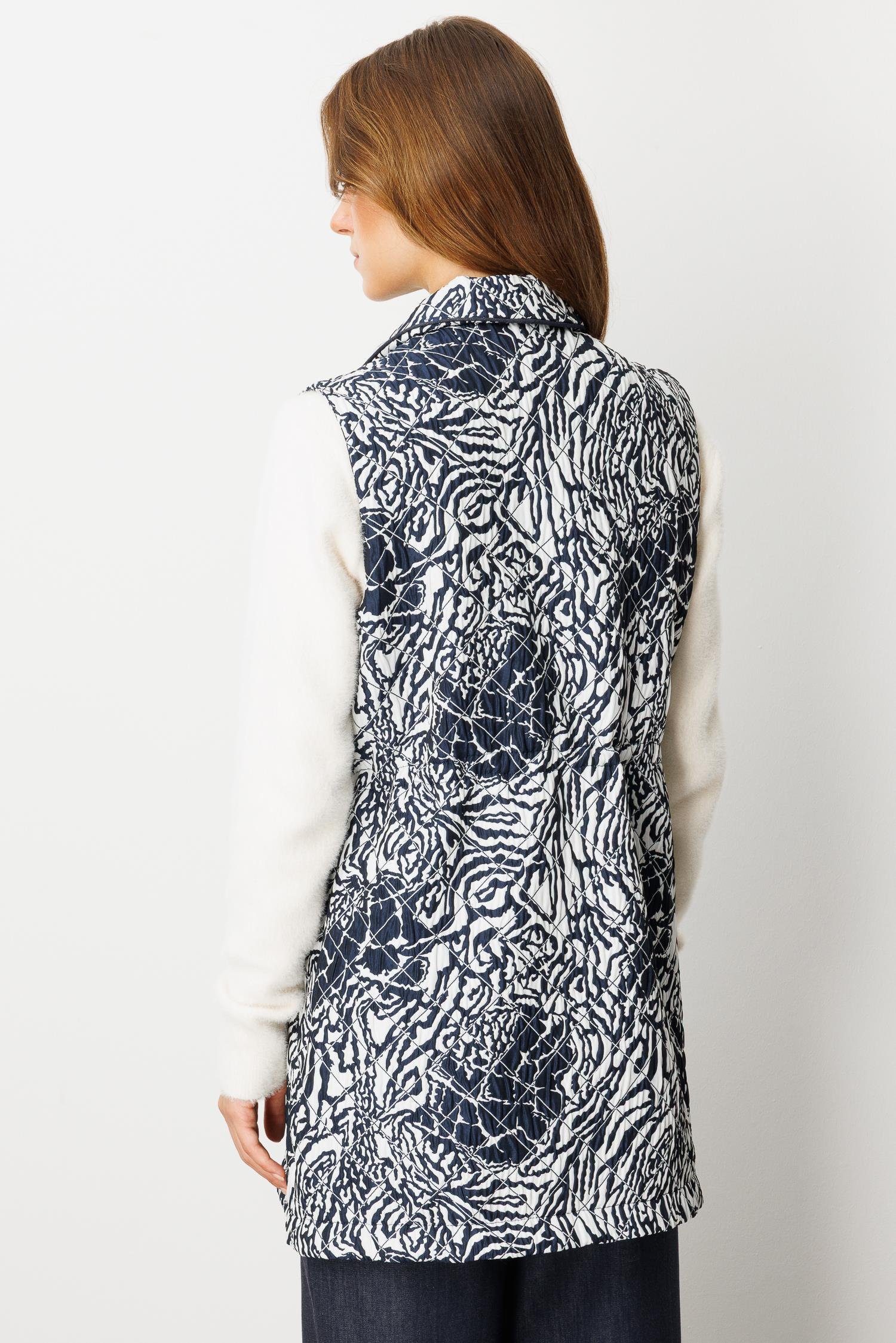 Bağlama Detalı Kapitone Yelek-LACI