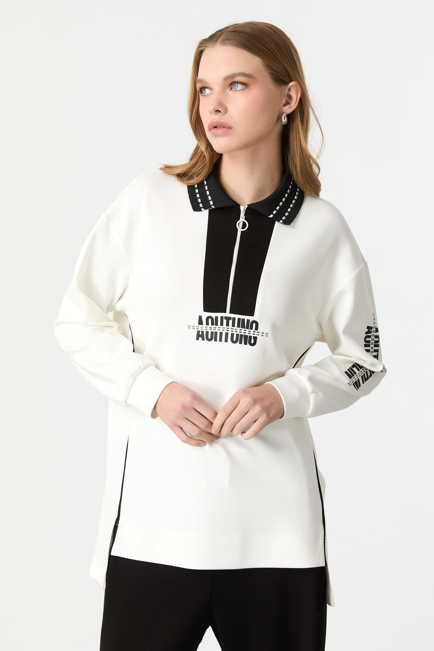 Baskı Detaylı Modal Tunik-KEMIK