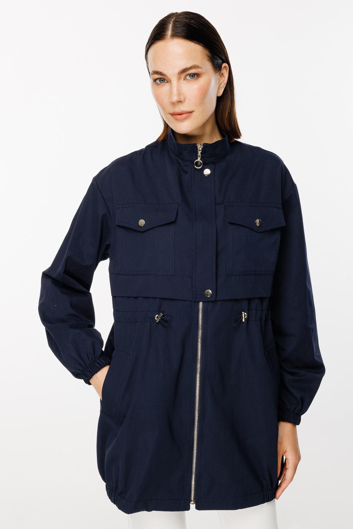 Beli Ayarlanabilir Düğme ve Fermuar Detaylı Kap - LACI