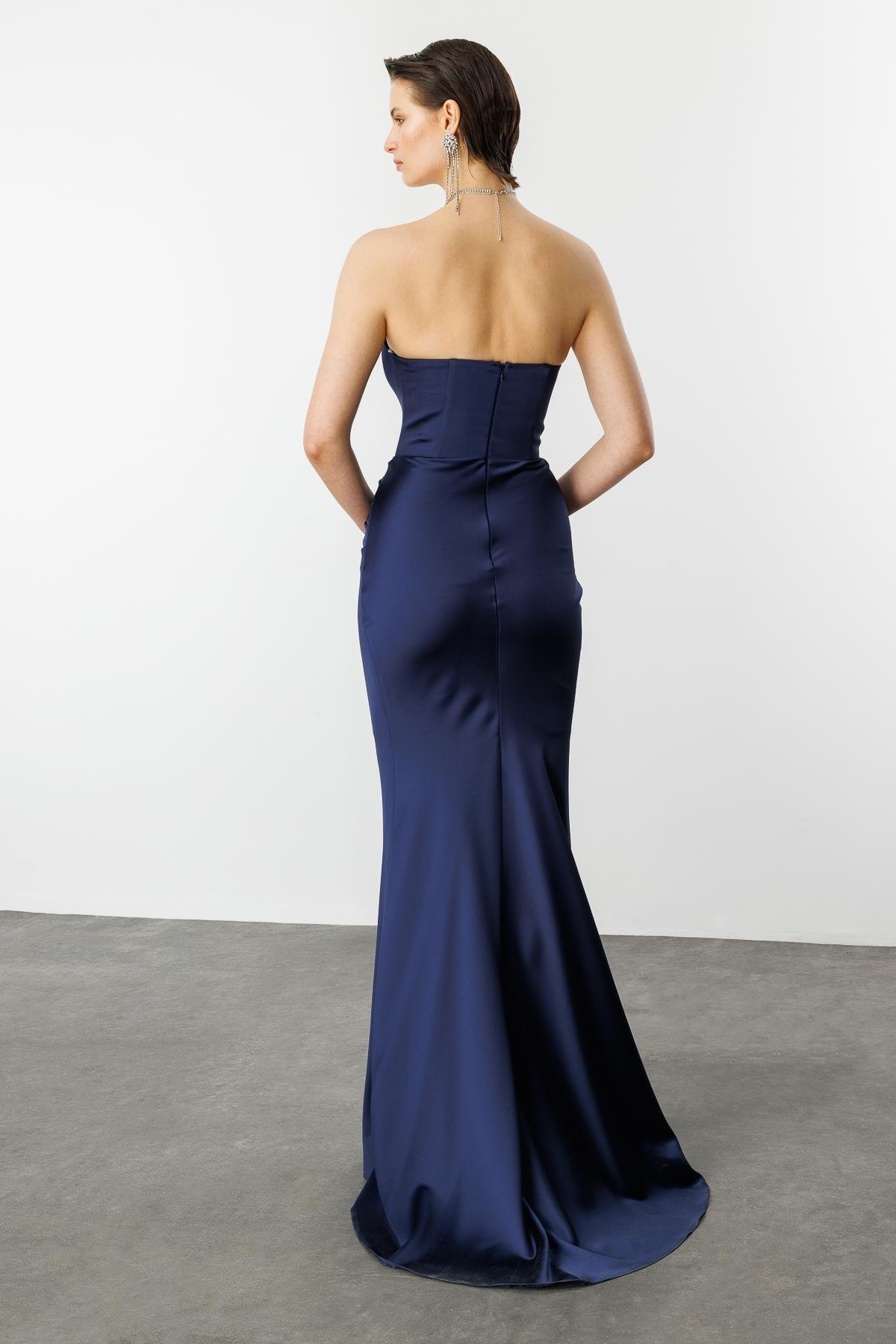 Beli Drapeli Abiye Elbise-LACI