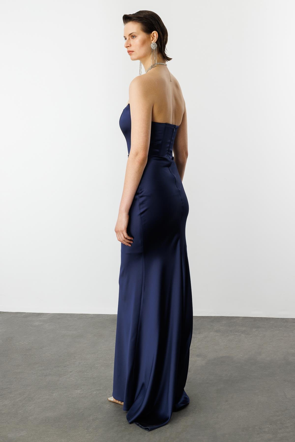 Beli Drapeli Abiye Elbise-LACI