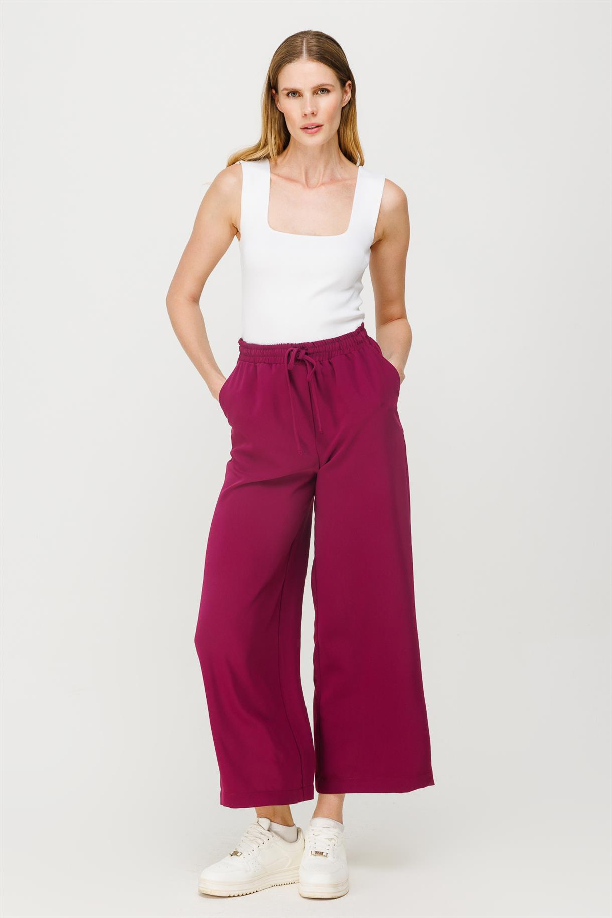 Beli Lastikli Bol Paça Pantolon - A.MÜRDÜM