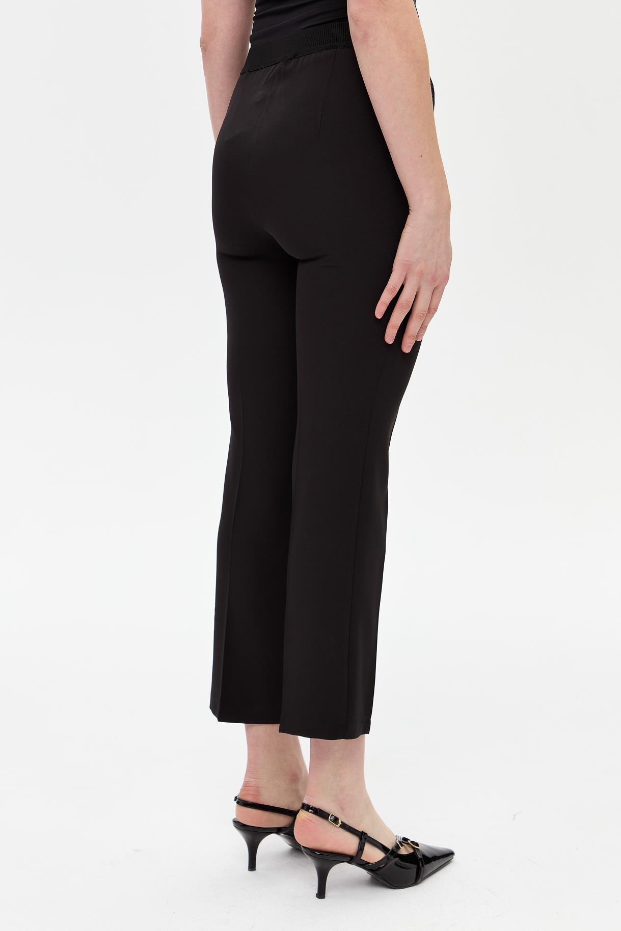 Beli Lastikli Fit Pantolon - SİYAH