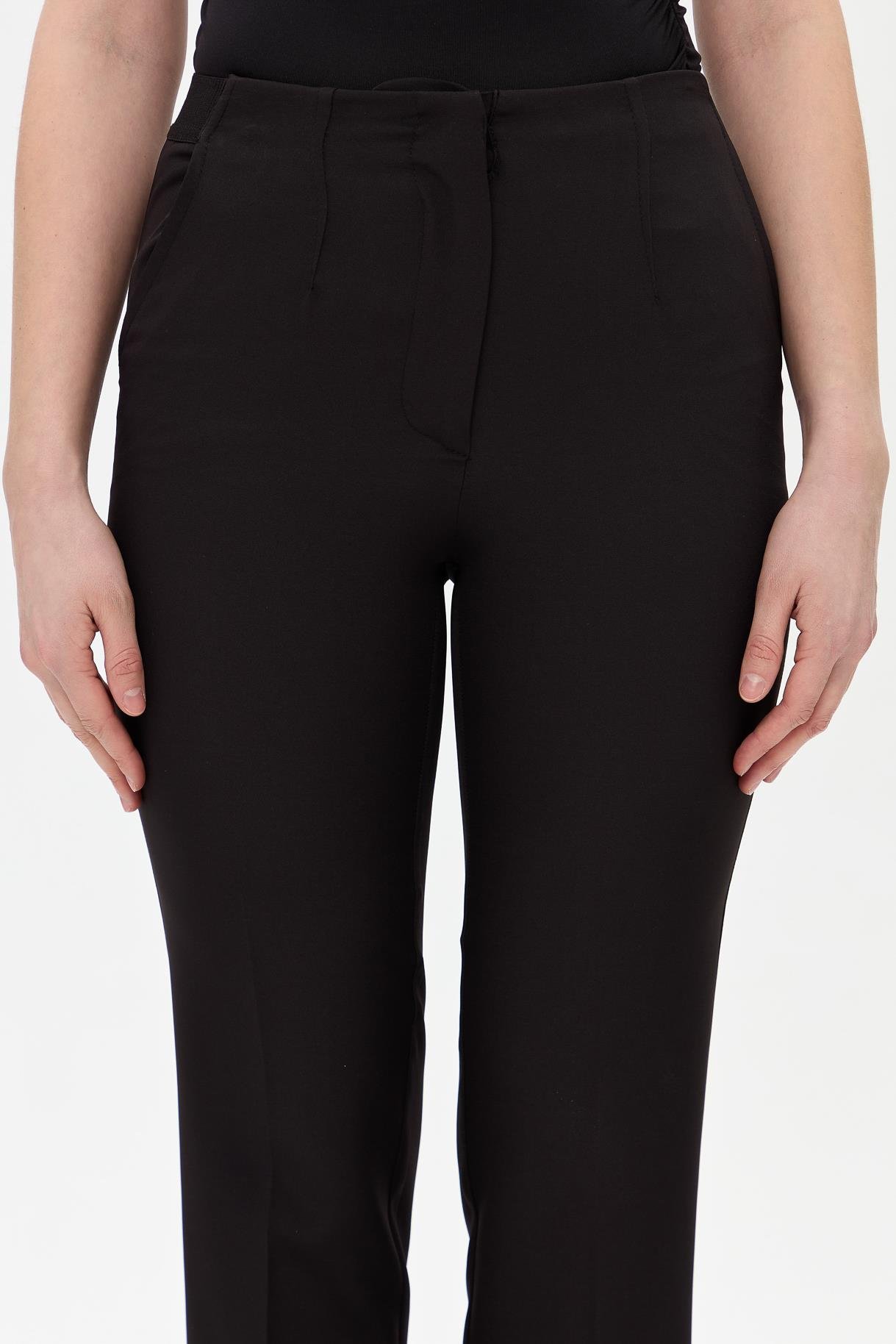 Beli Lastikli Fit Pantolon - SİYAH