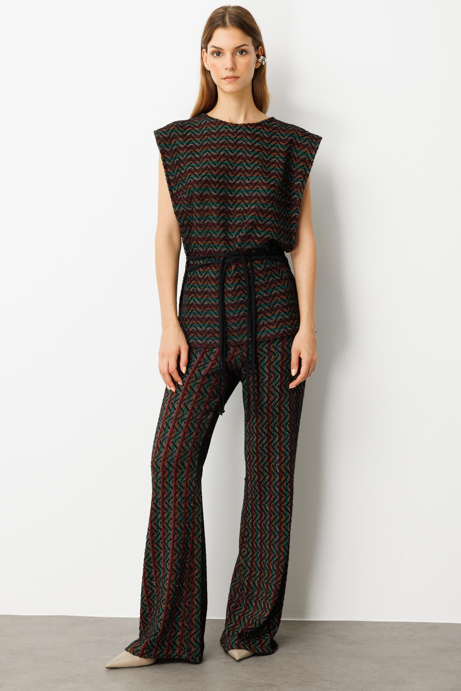 Beli Lastikli Örme Pantolon-HAKİ