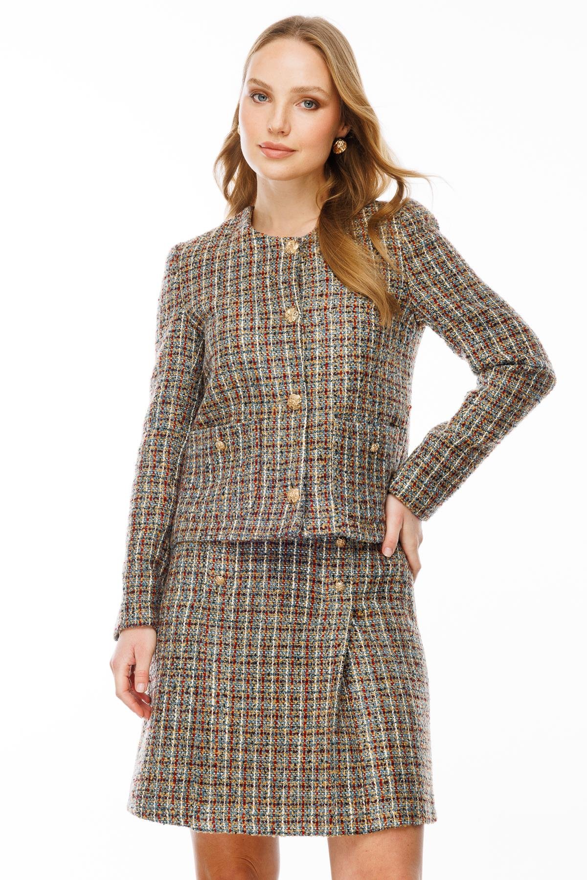 Bisiklet Yaka Kalın Ceket