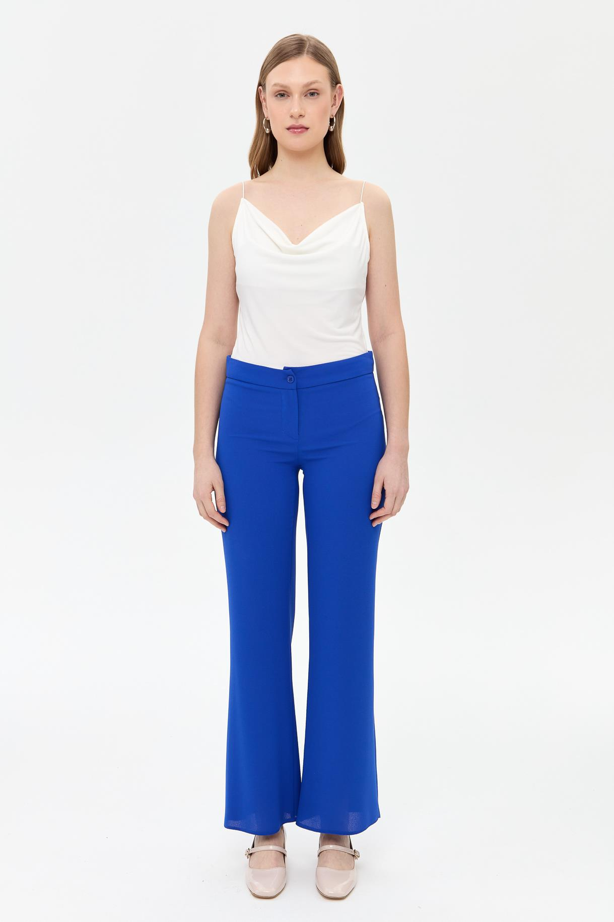 Bol Paça Klasik Pantolon - SAX