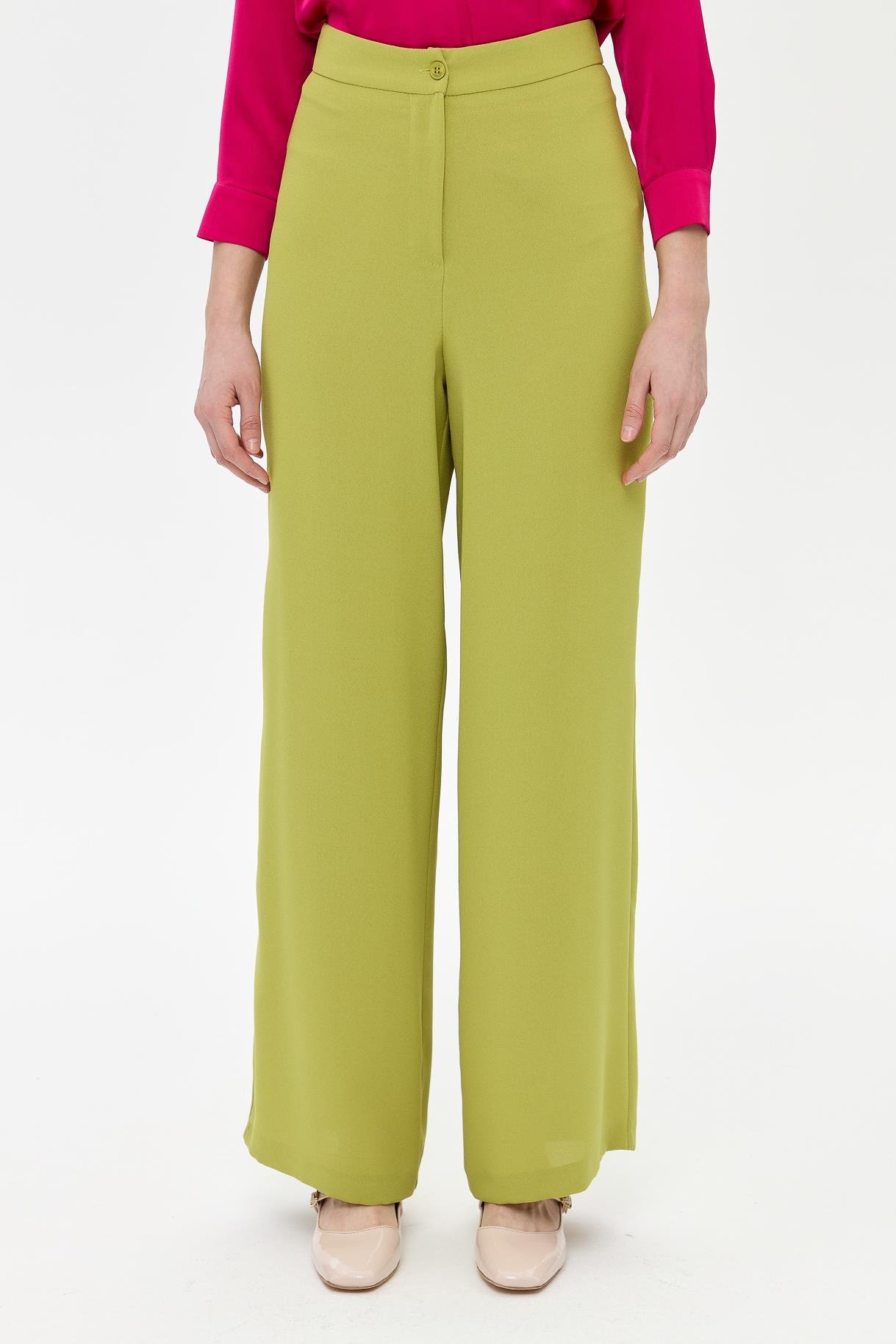 Bol Paça Krep Pantolon - Y.YEŞİLİ