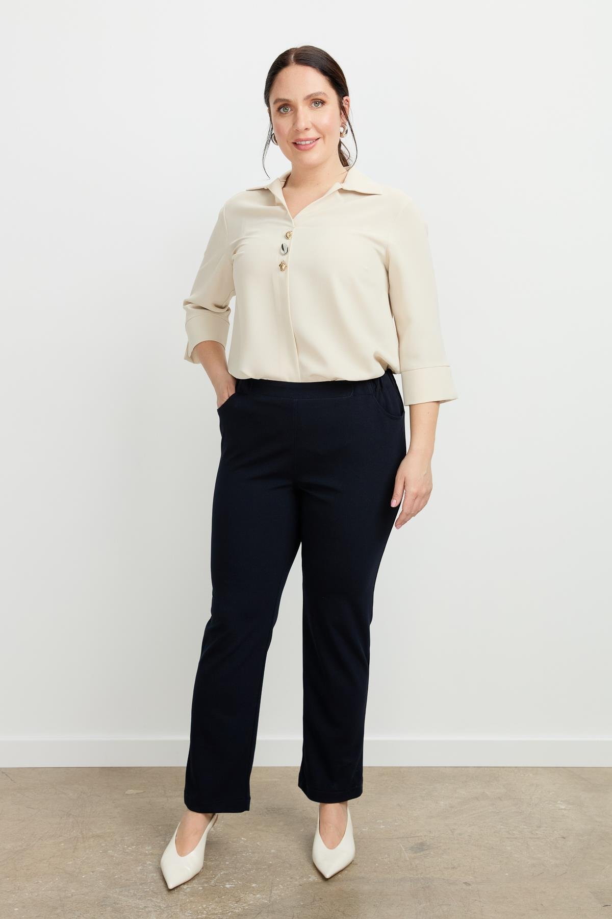 Büyük Beden Arkası Cepli Pantolon-LACI