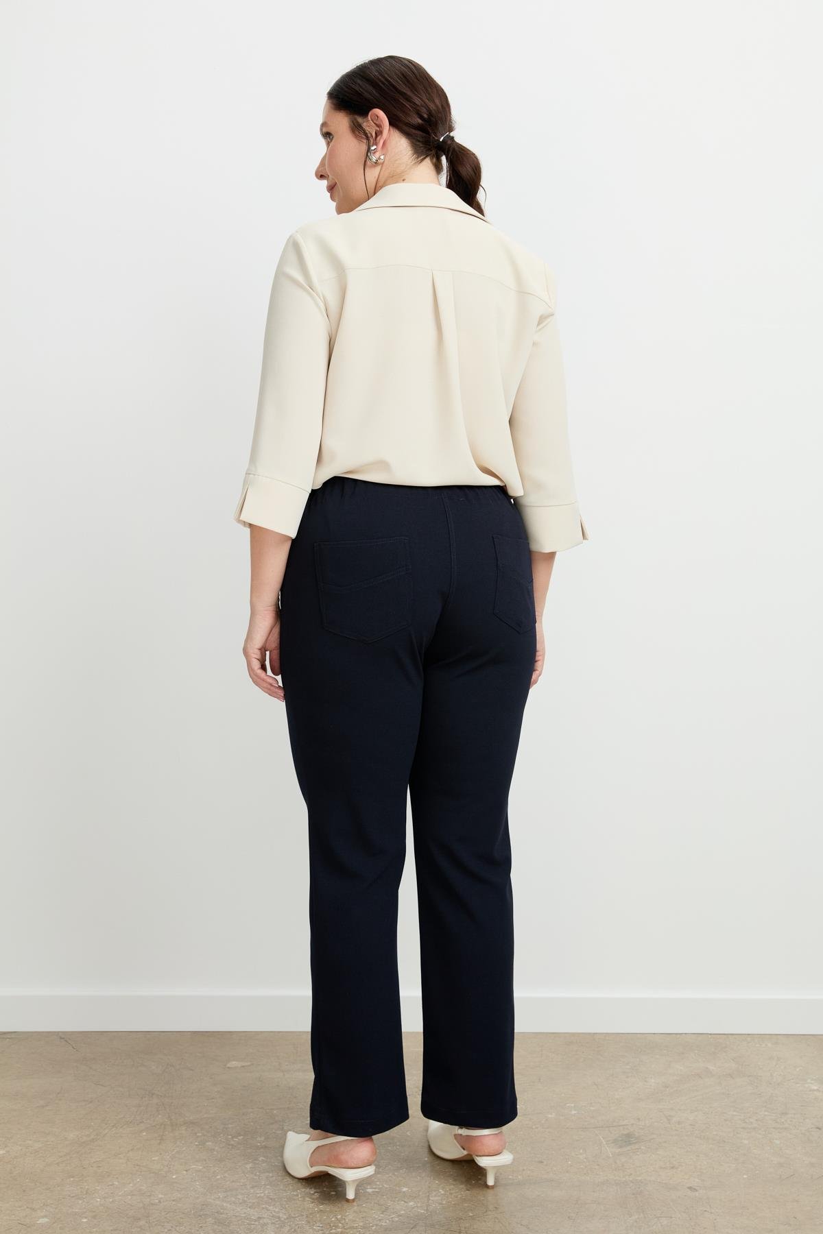 Büyük Beden Arkası Cepli Pantolon-LACI