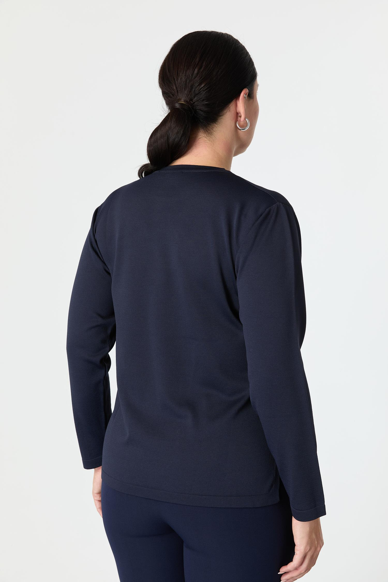 Büyük Beden Baskılı Triko Kazak-LACI