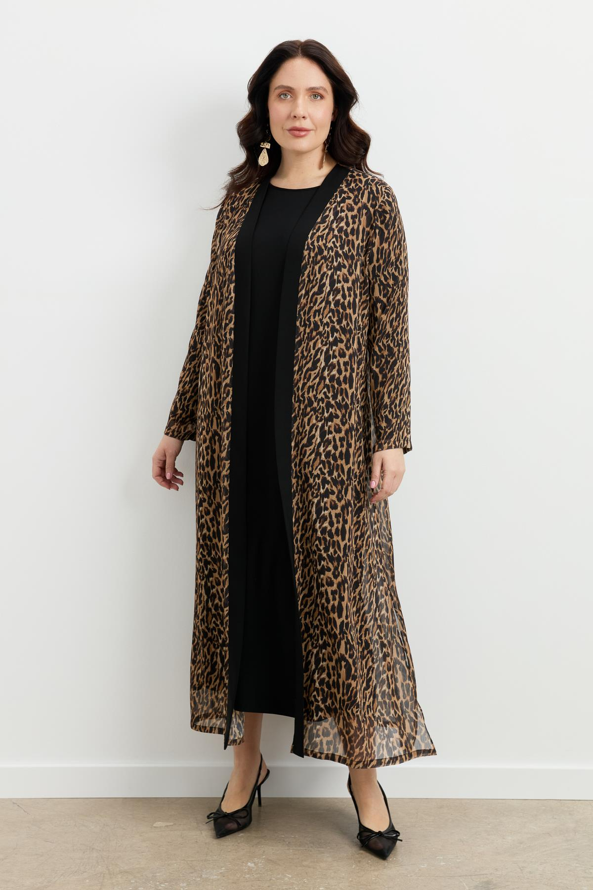 Büyük Beden Leoparın Rüyası Takım Elbise-CAMEL