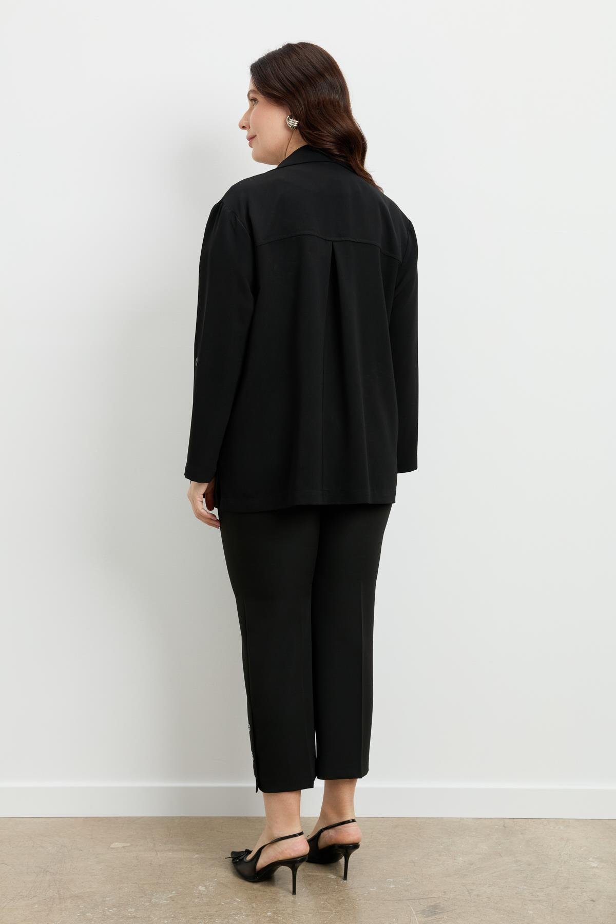 Büyük Beden Linda Ceket-SİYAH