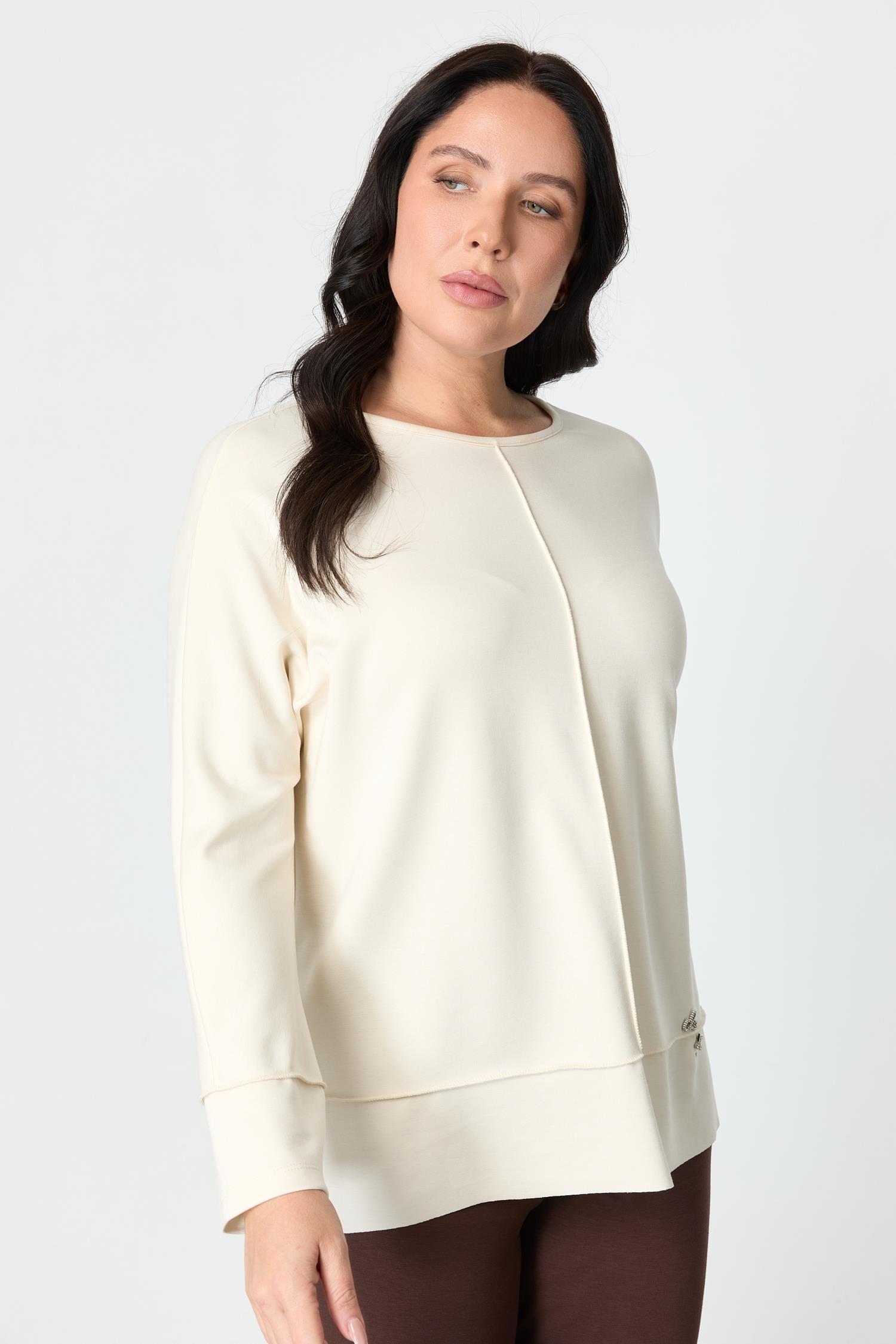 Büyük Beden Modal Bluz-KEMIK