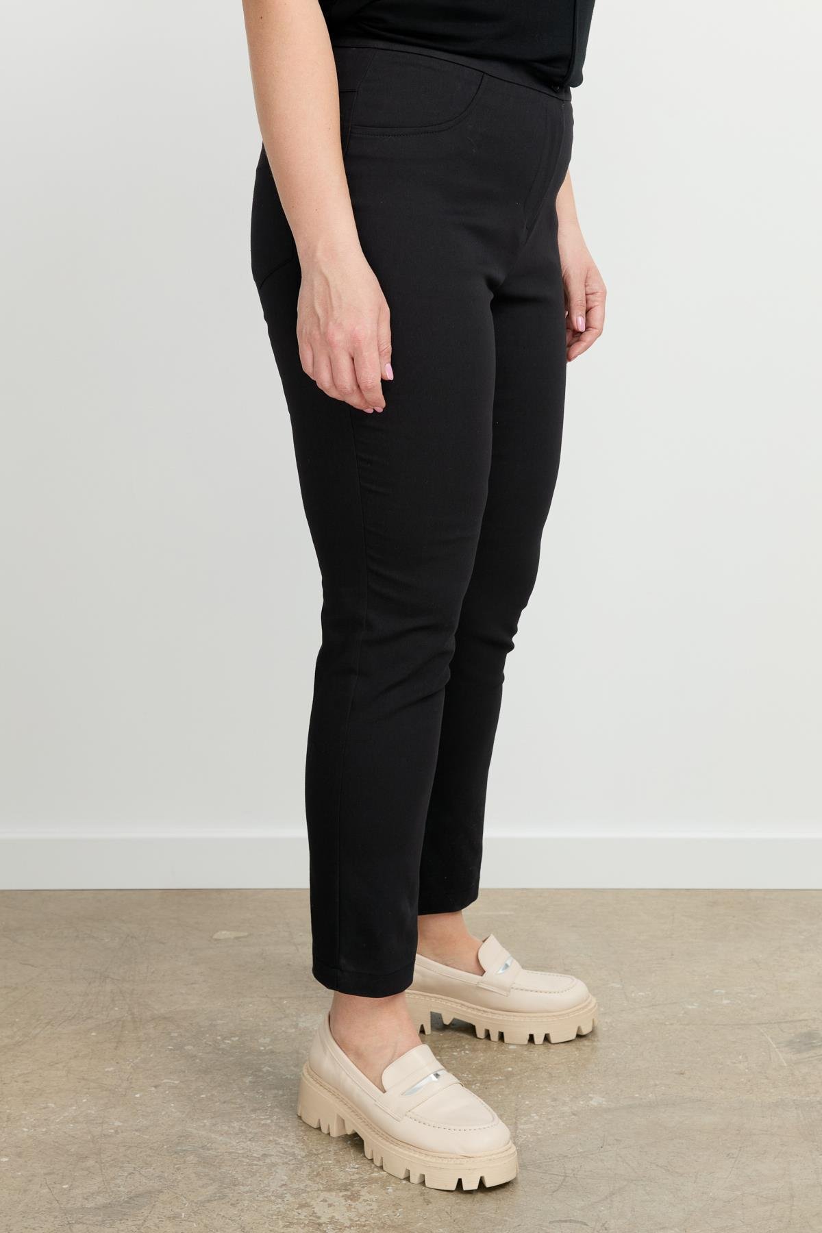 Büyük Beden Shine Pantolon-SİYAH